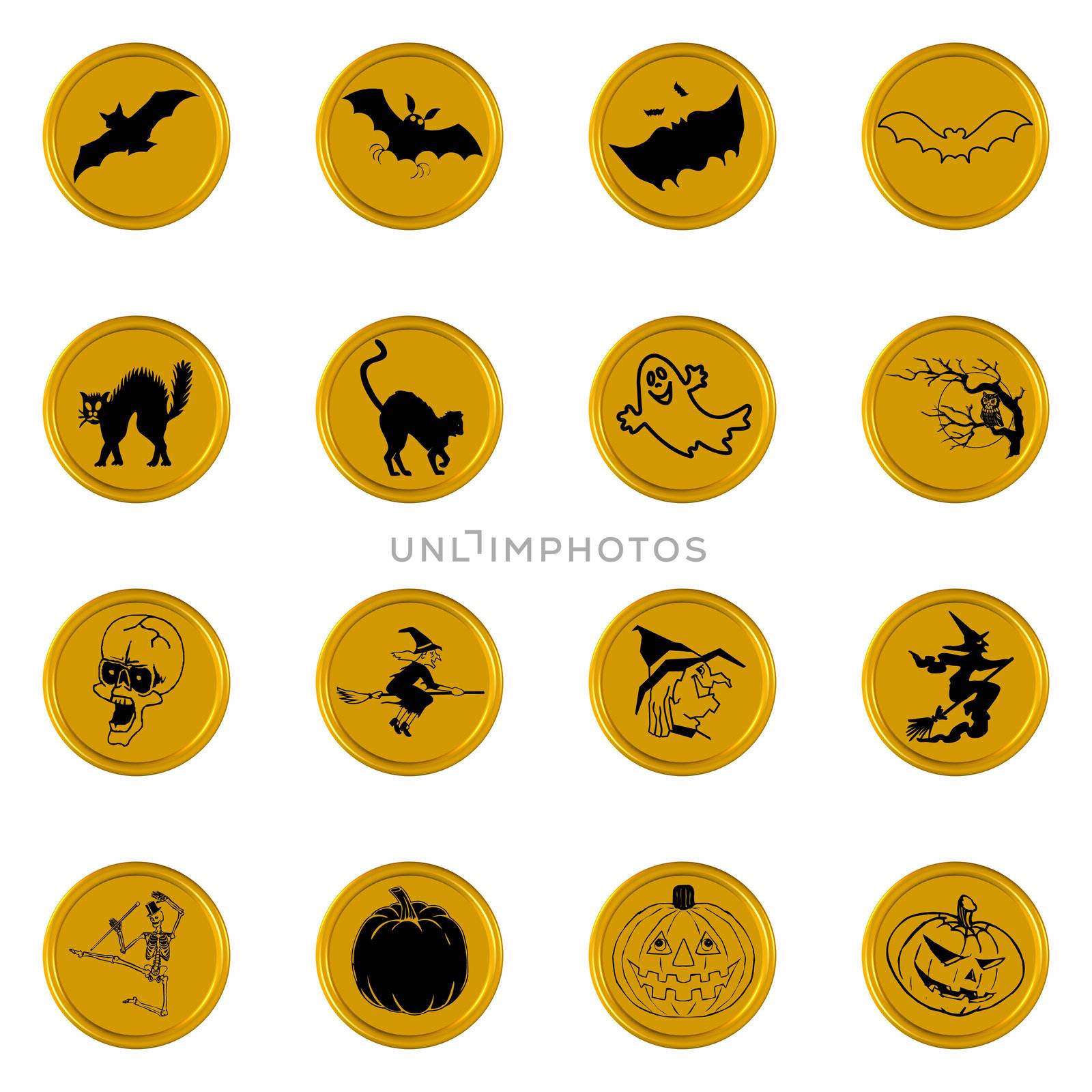Icon set whit halloween theme
