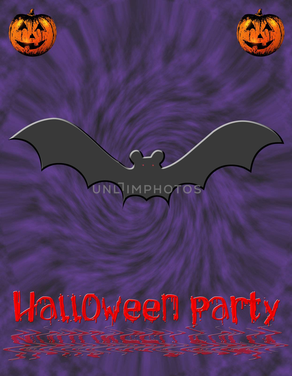 Illustration composition for Halloween background, card or party invitation.
