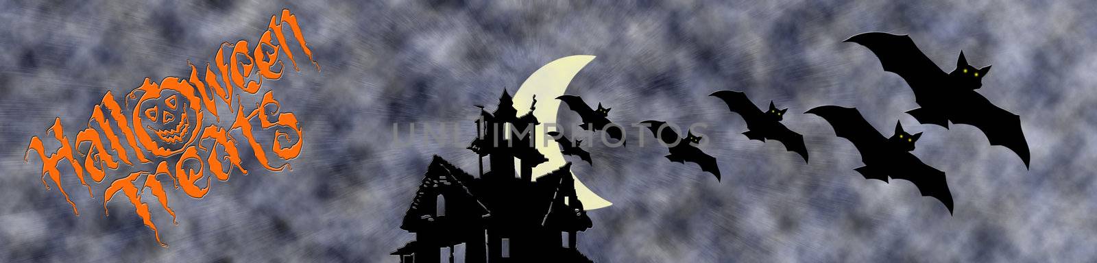 Illustration of Halloween for web banners or graphics
