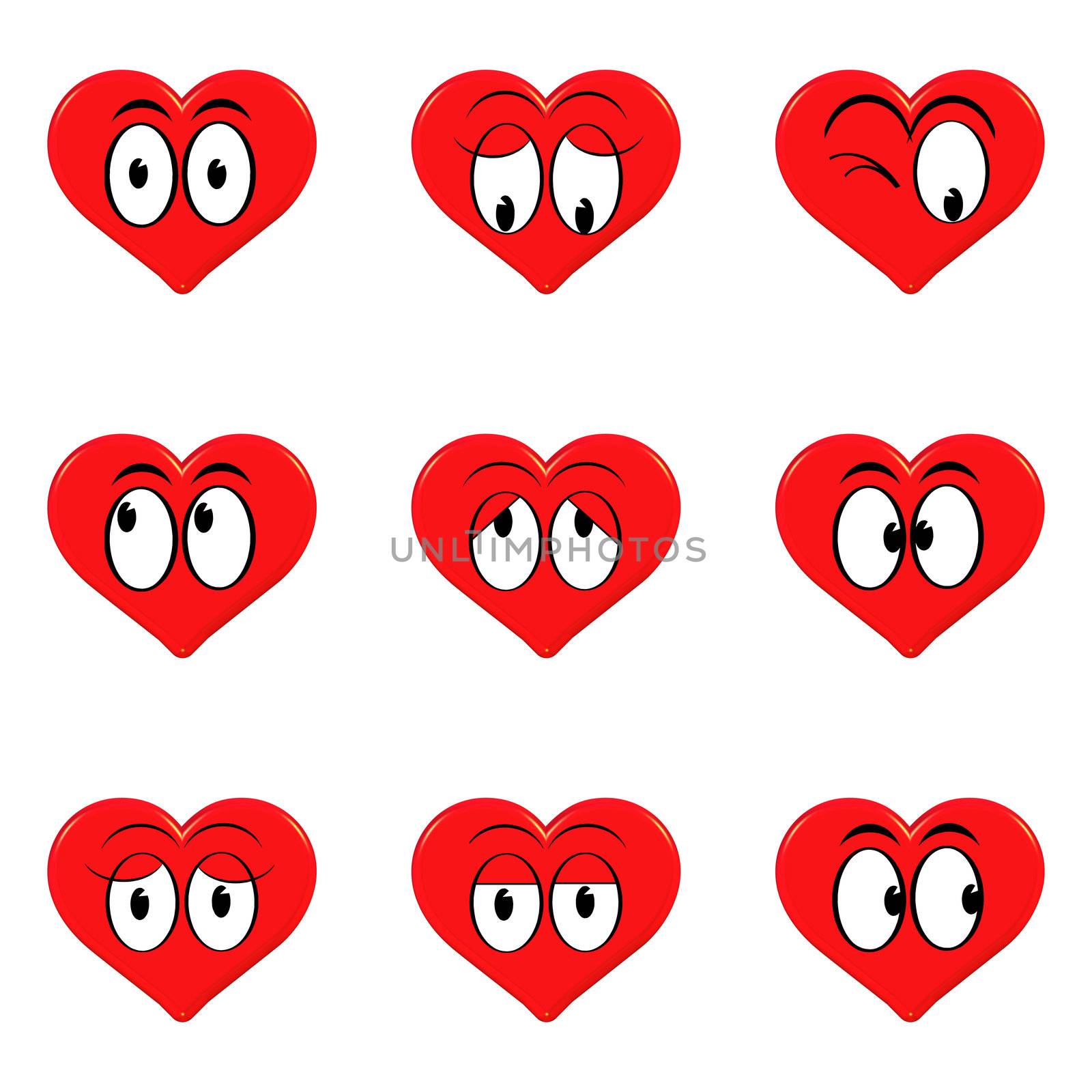 hearts emoticon by walex101