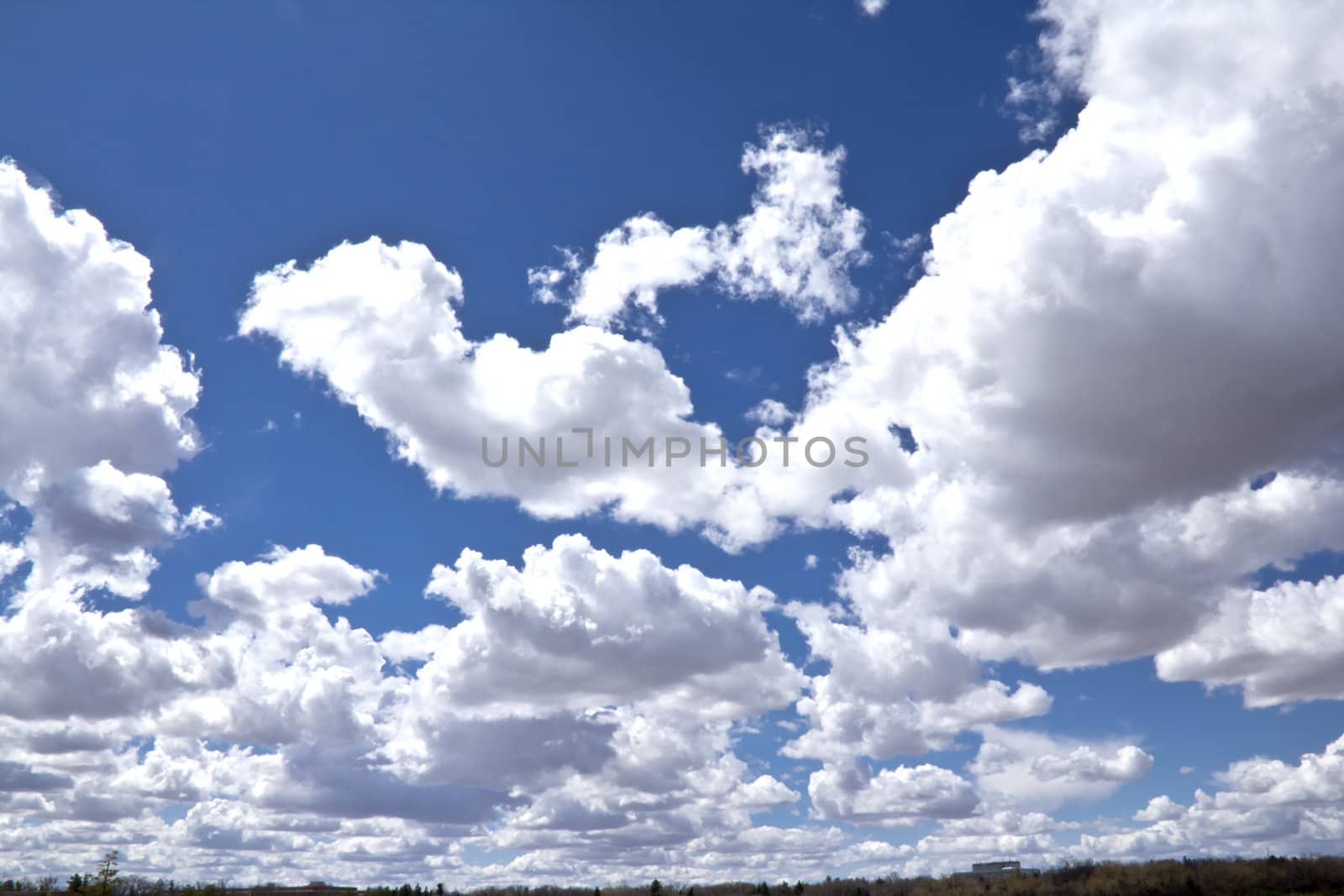 Majestic clouds on a beautiful spring day in Regina, Saskatchewan, the Land of the living skies