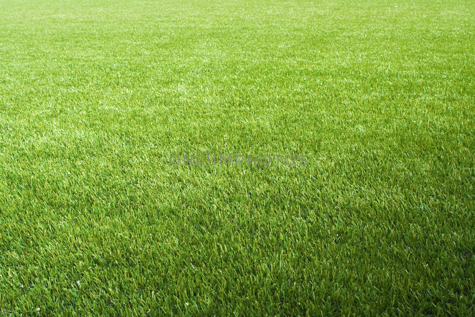 Artificial lawn on the foolball/soccer field, suitable as a background