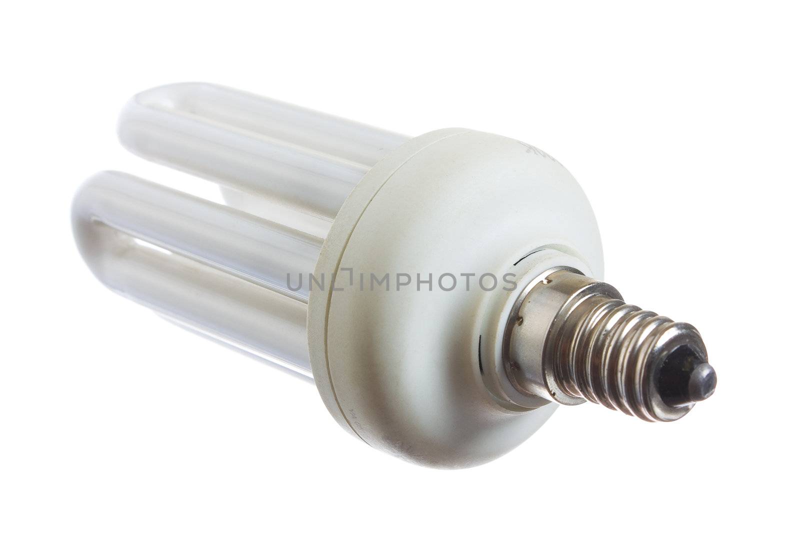 energy-saving lamp isolated on white background