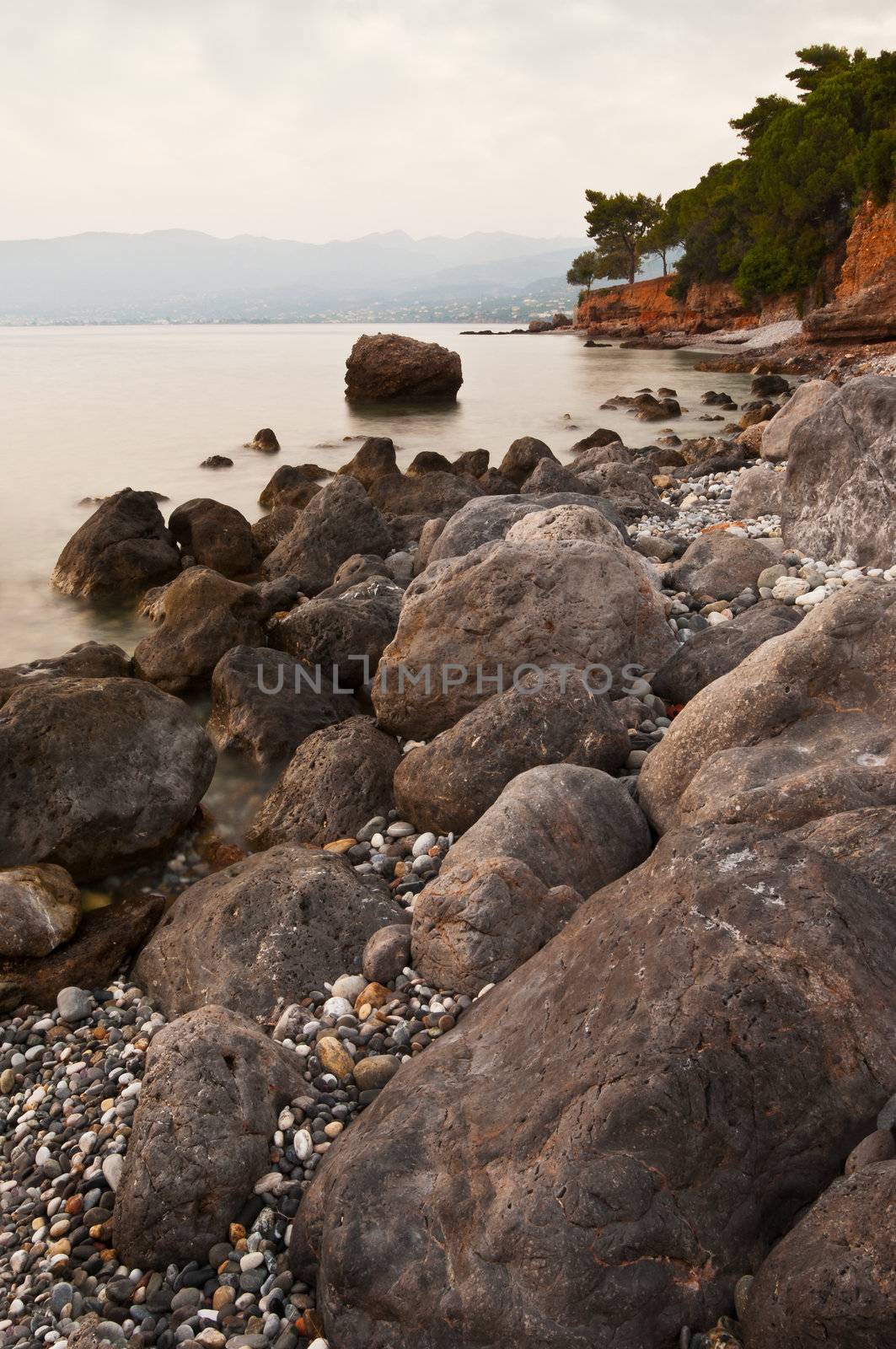 Messinian rocky seascape by akarelias