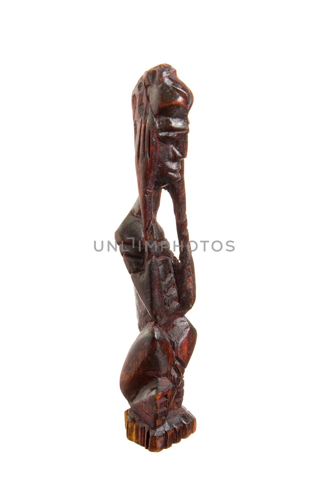 African statue of black wood by oleg_zhukov
