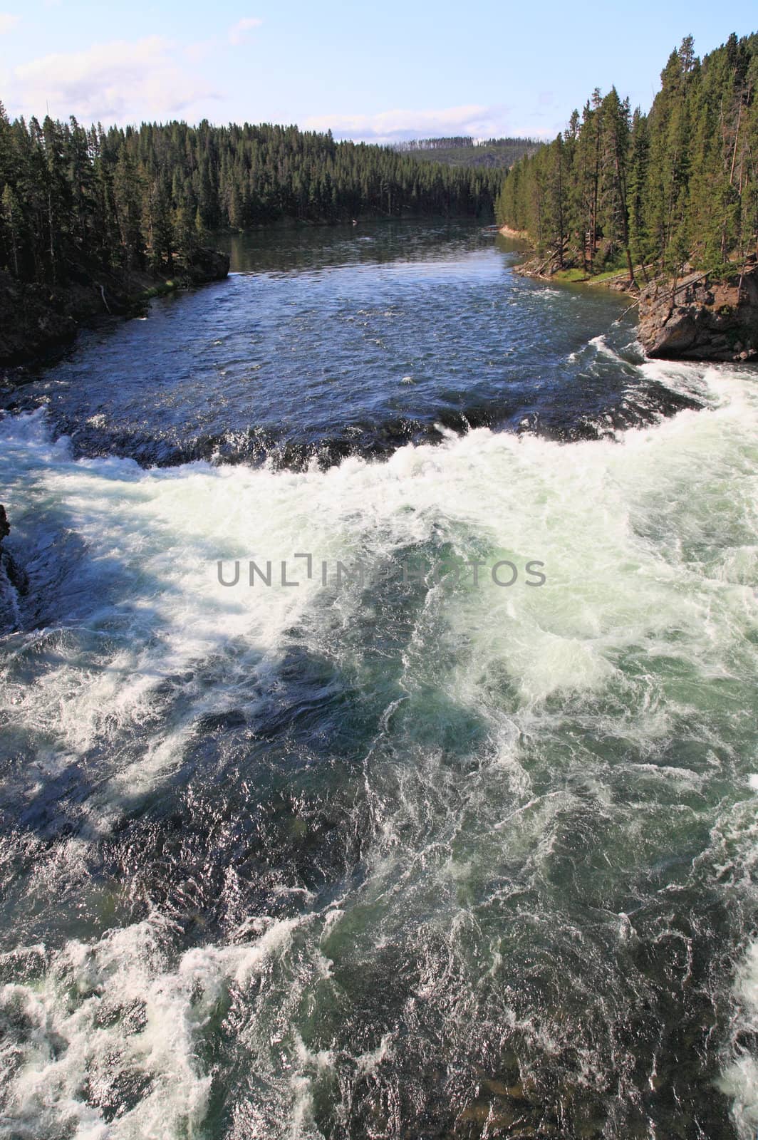 The Yellowstone River near Upper Falls at the Grand Canyon in the Yellowstone