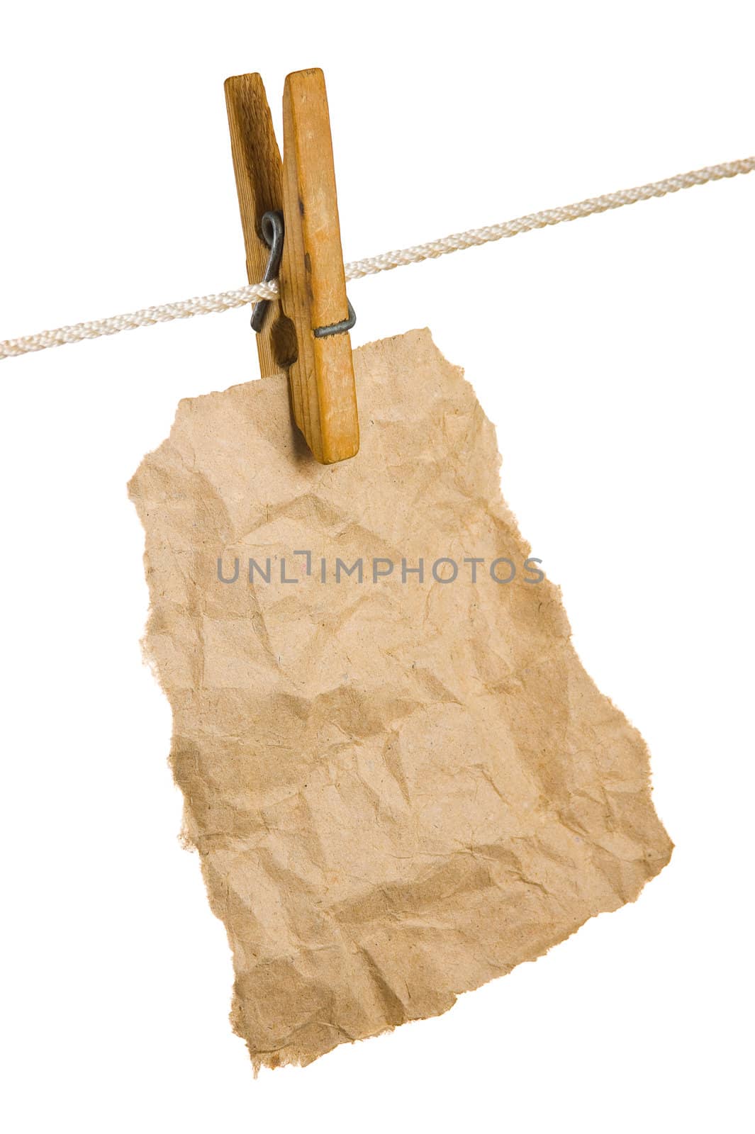 Clothespins isolated on a white background