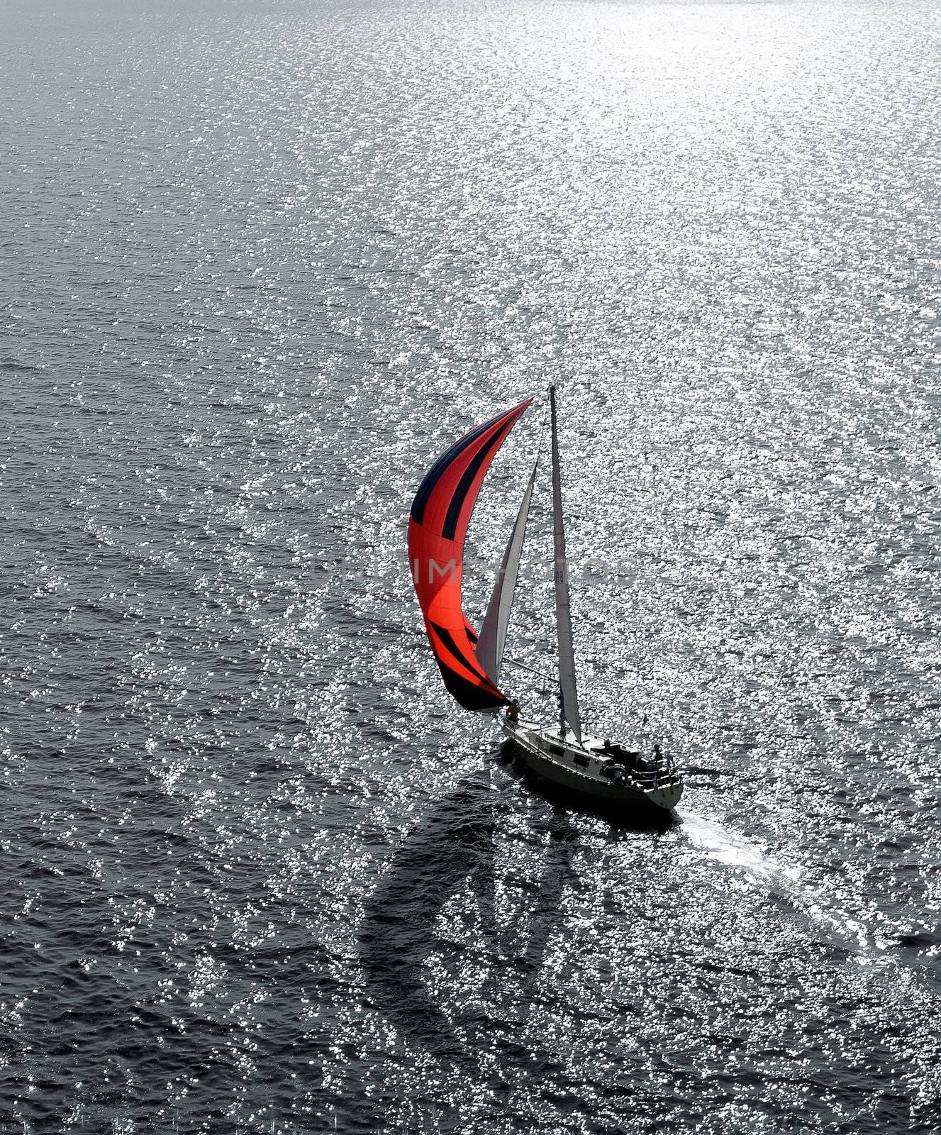 Yacht at sea