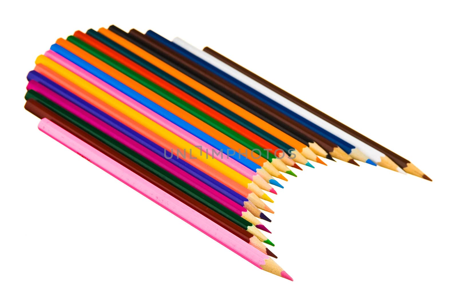 colored pencils  isolated on white background