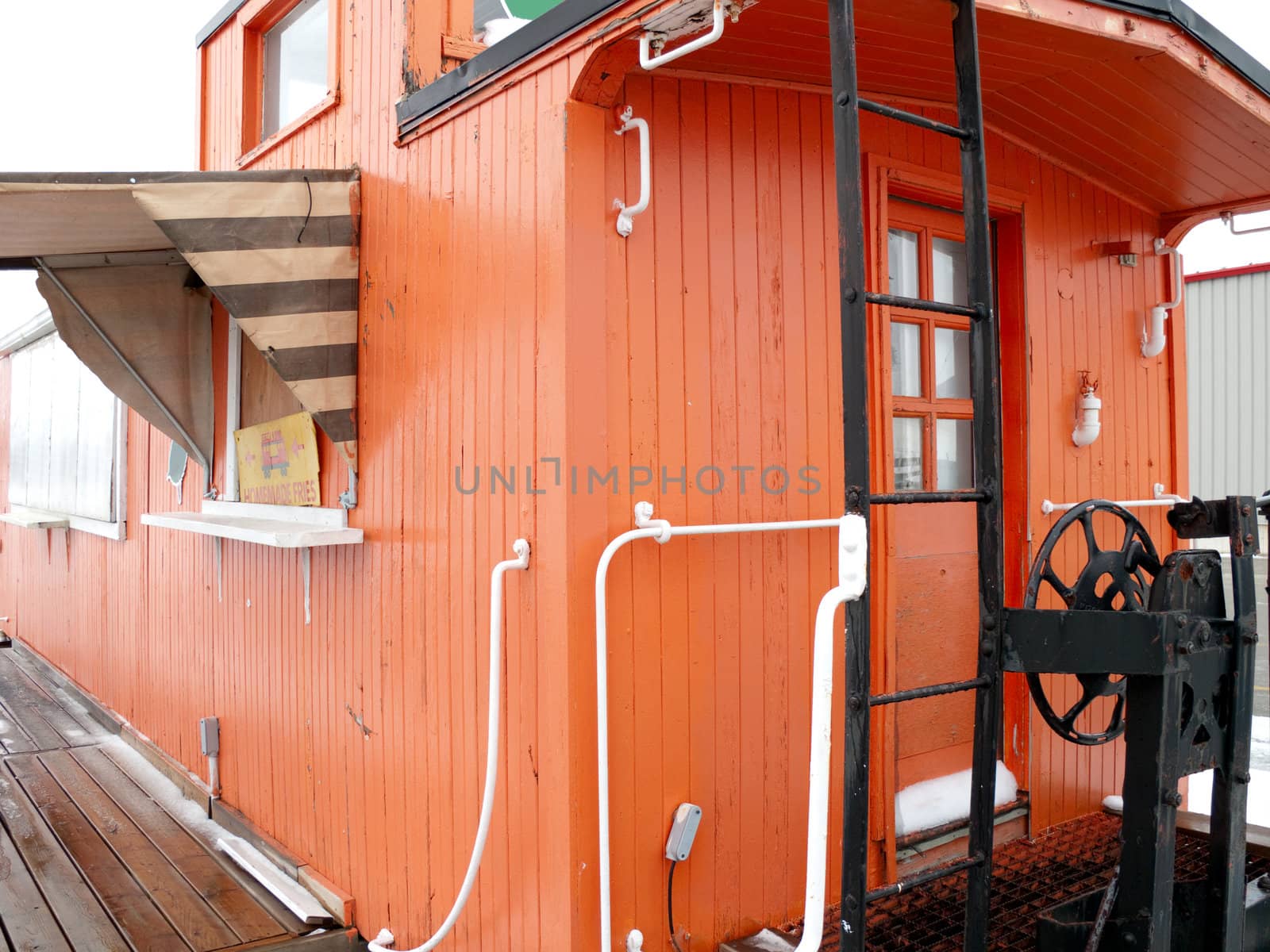 Train Caboose Conversion into restaurant by woodygraphs