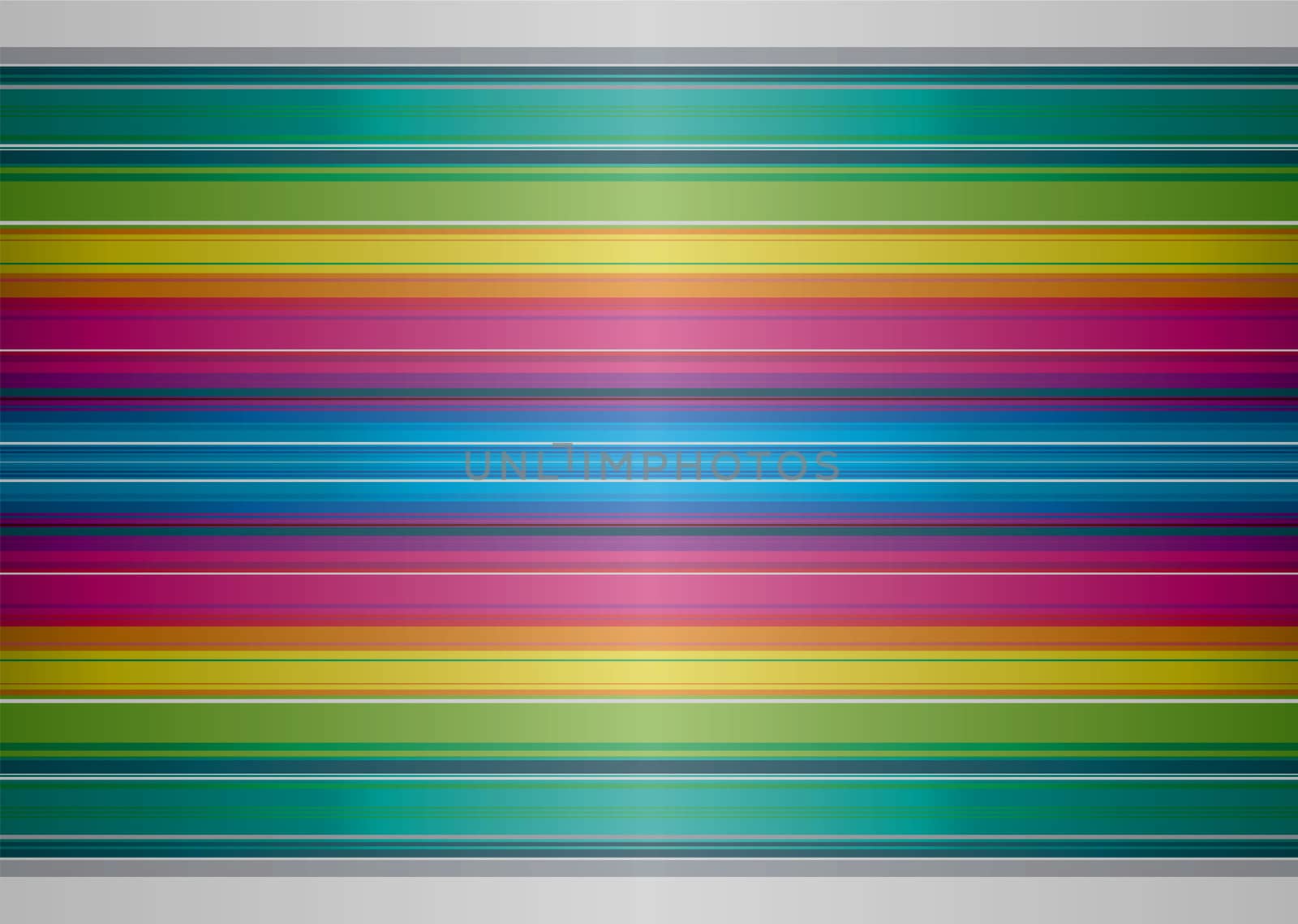 Brightly colored rainbow background with striped ribbon effect