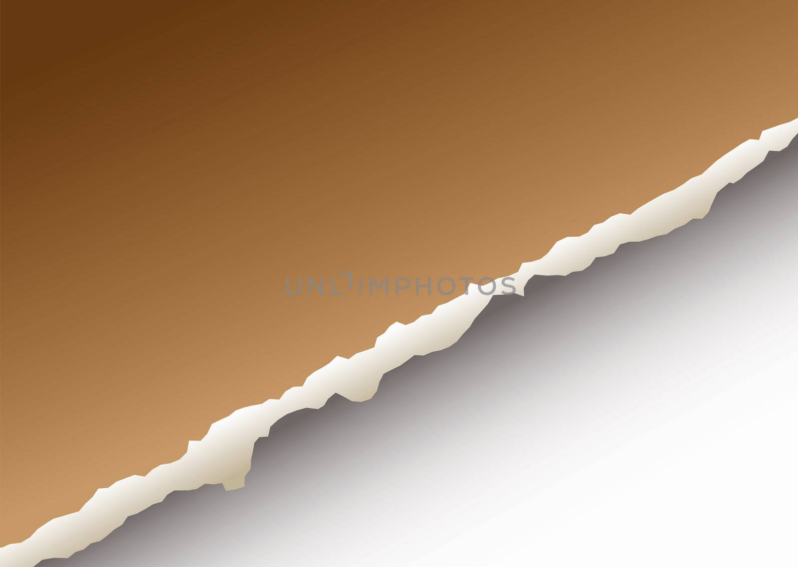 brown paper background with torn edge and drop shadow