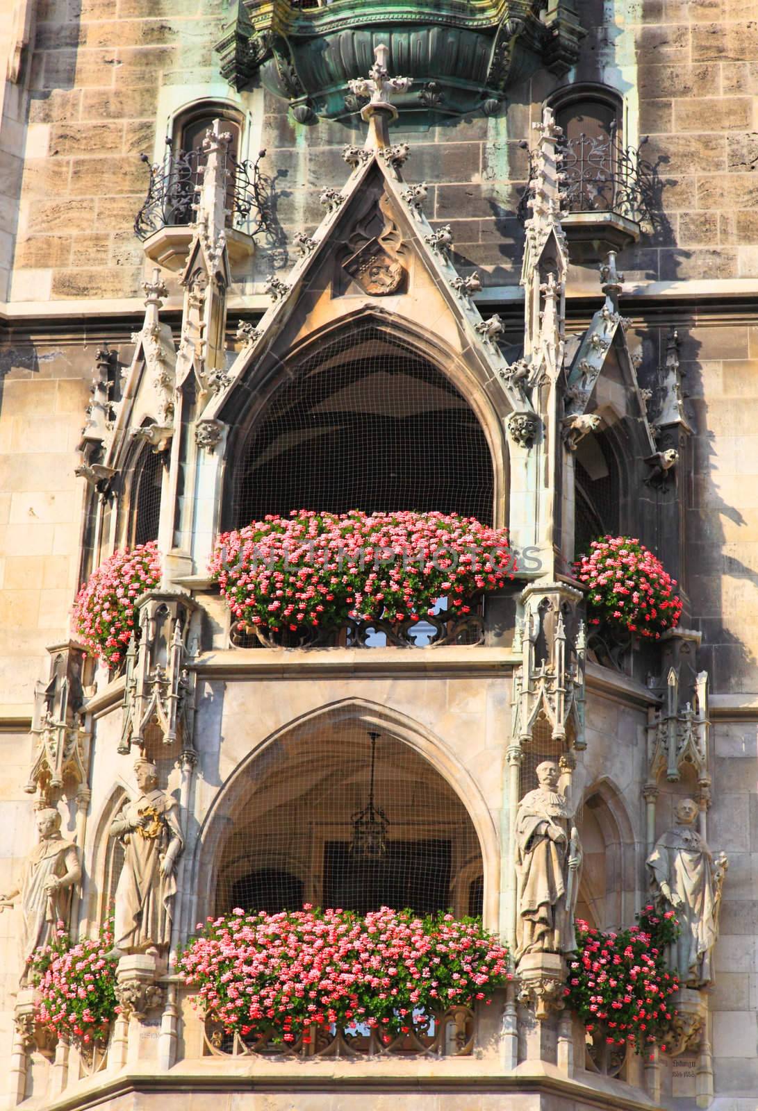 The marienplatz and city hall in center Munich Germany