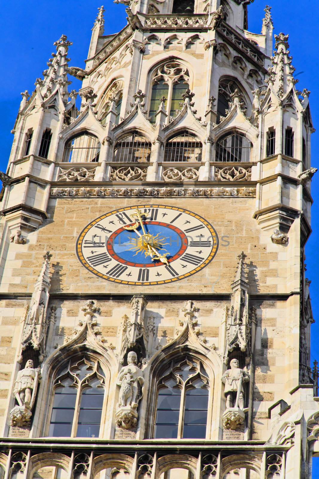 The marienplatz and city hall in center Munich Germany