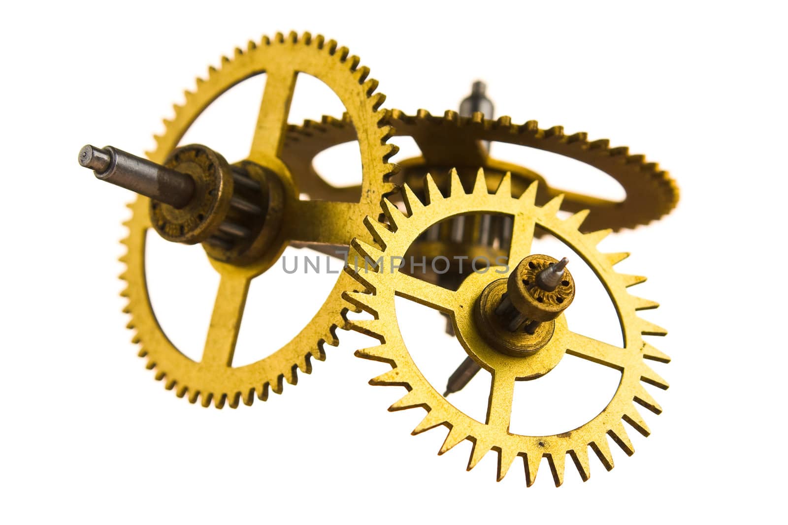 Gear of the clock isolated on white background