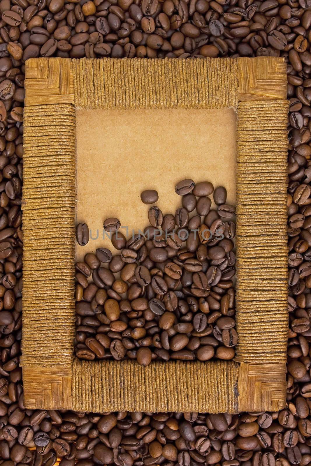 frame for photo with coffee beans