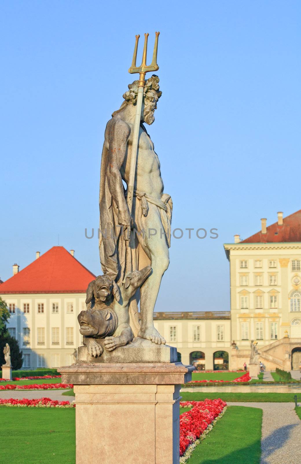 The royal garden at the Nymphenburg Palace in Munich Germany