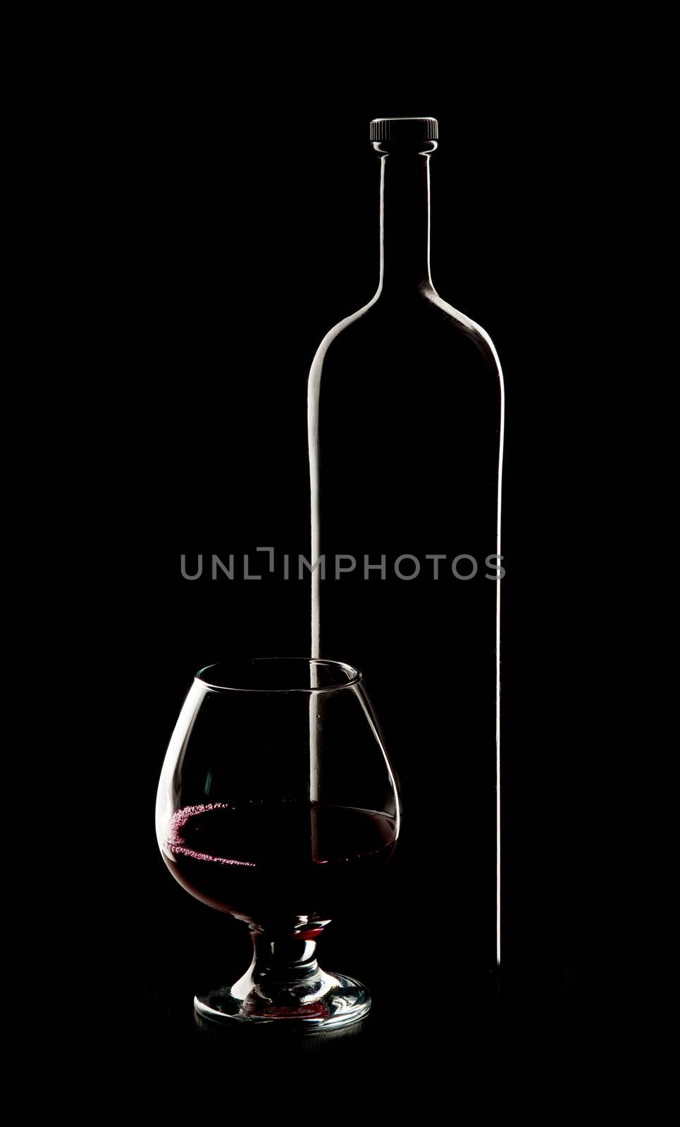 red wine in a dark tone