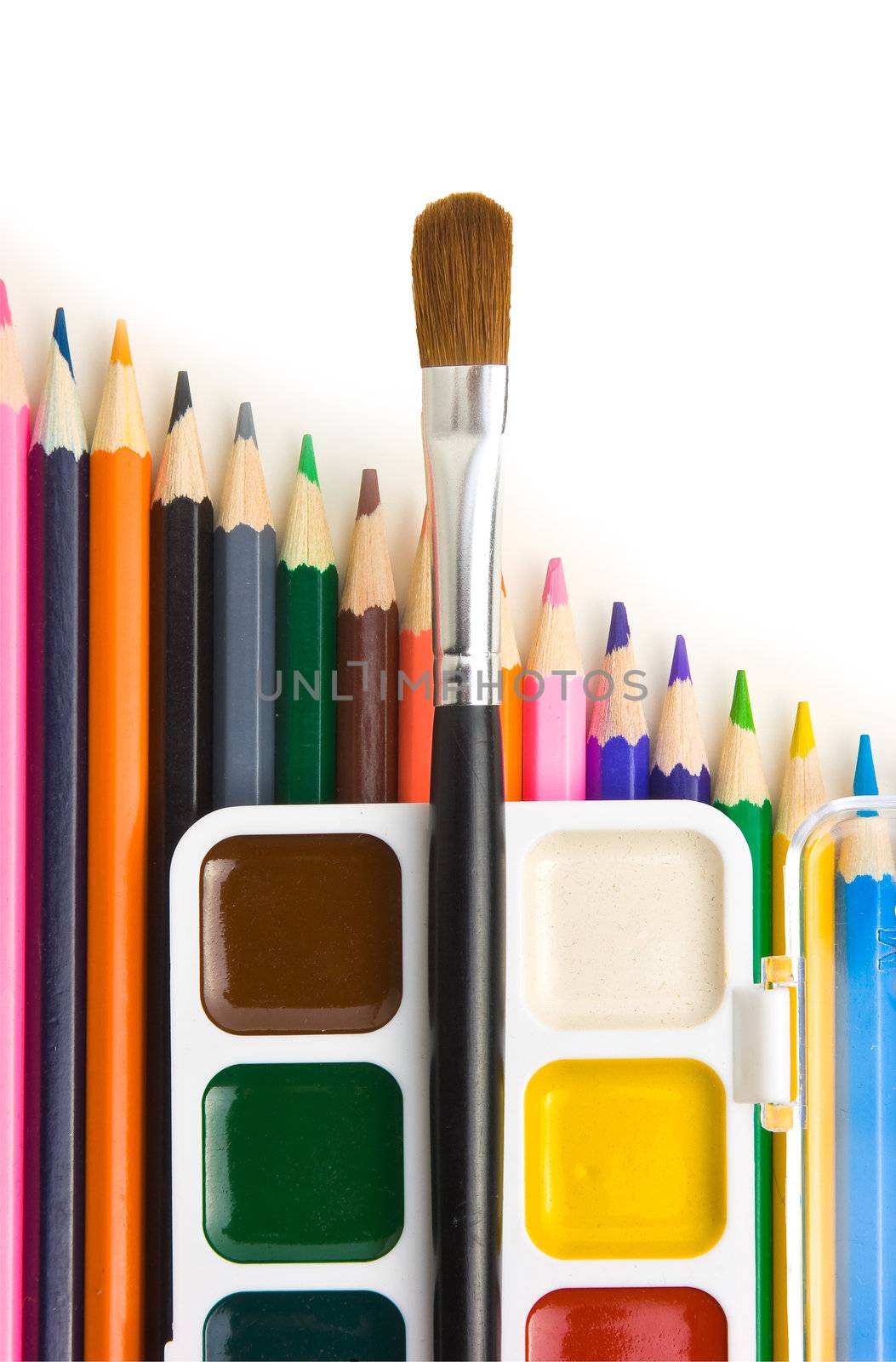drawing tools isolated on white background