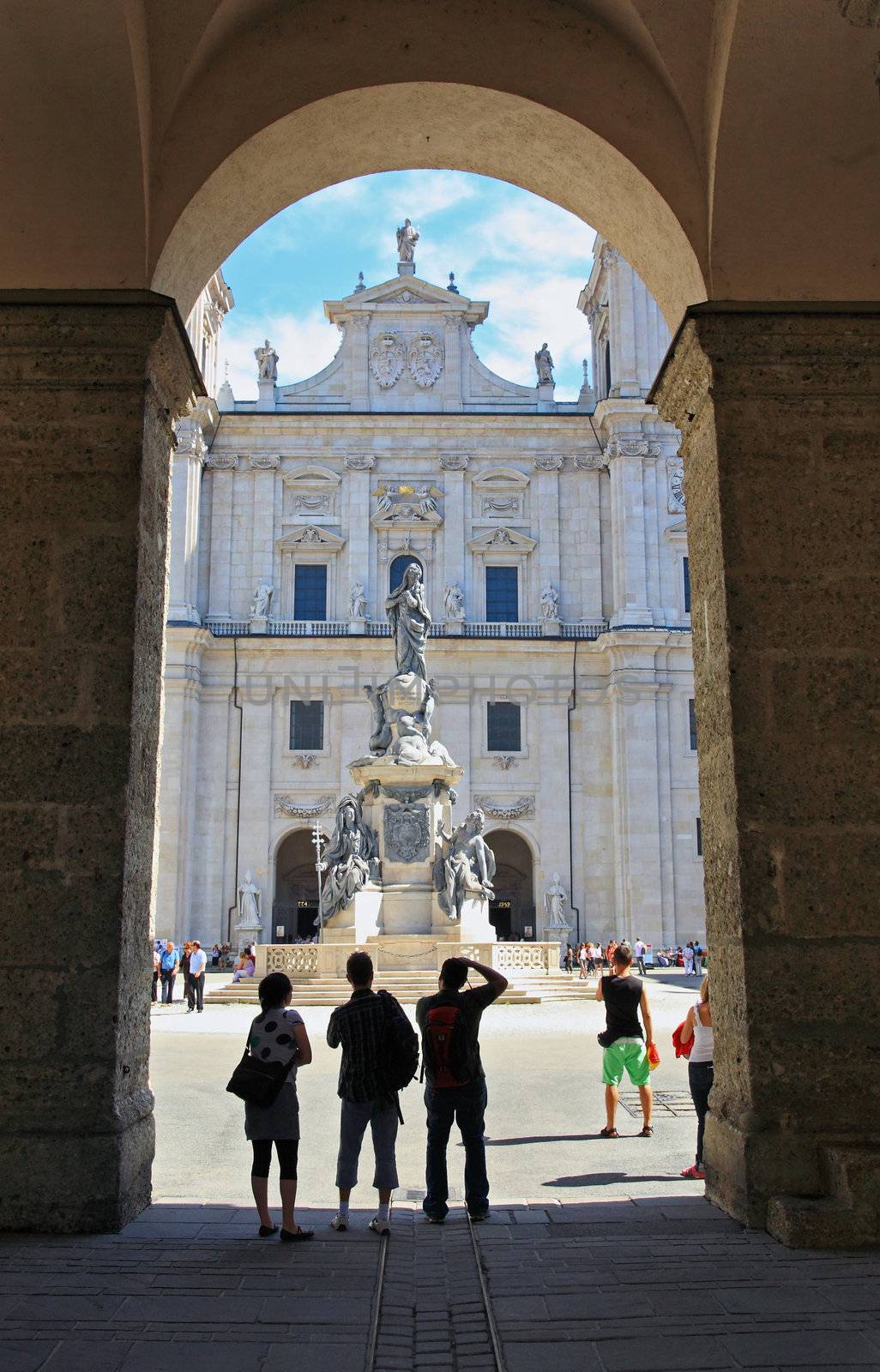 The Dome Cathedral in City Center of Salzburg, Austria