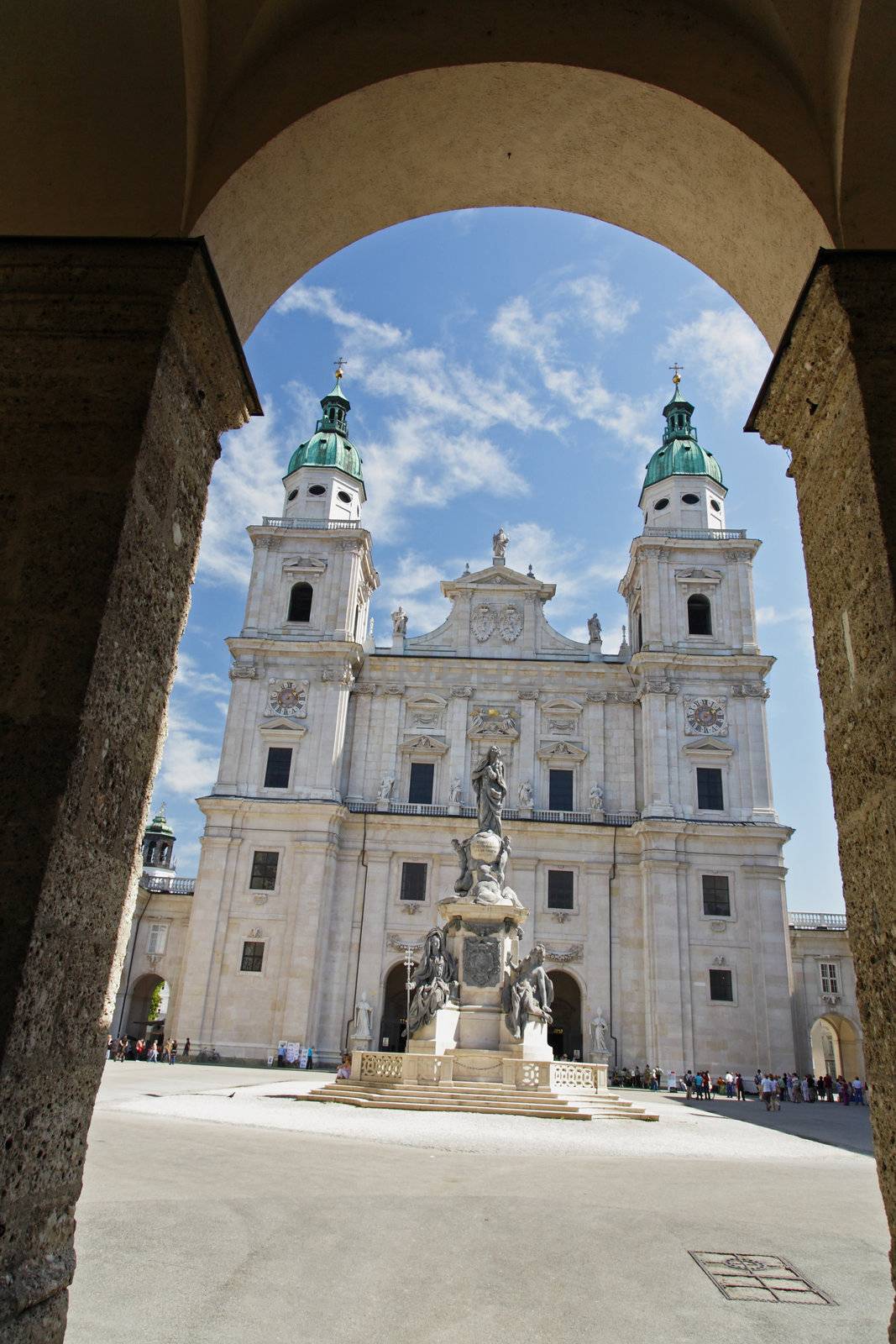 The Dome Cathedral in City Center of Salzburg, Austria