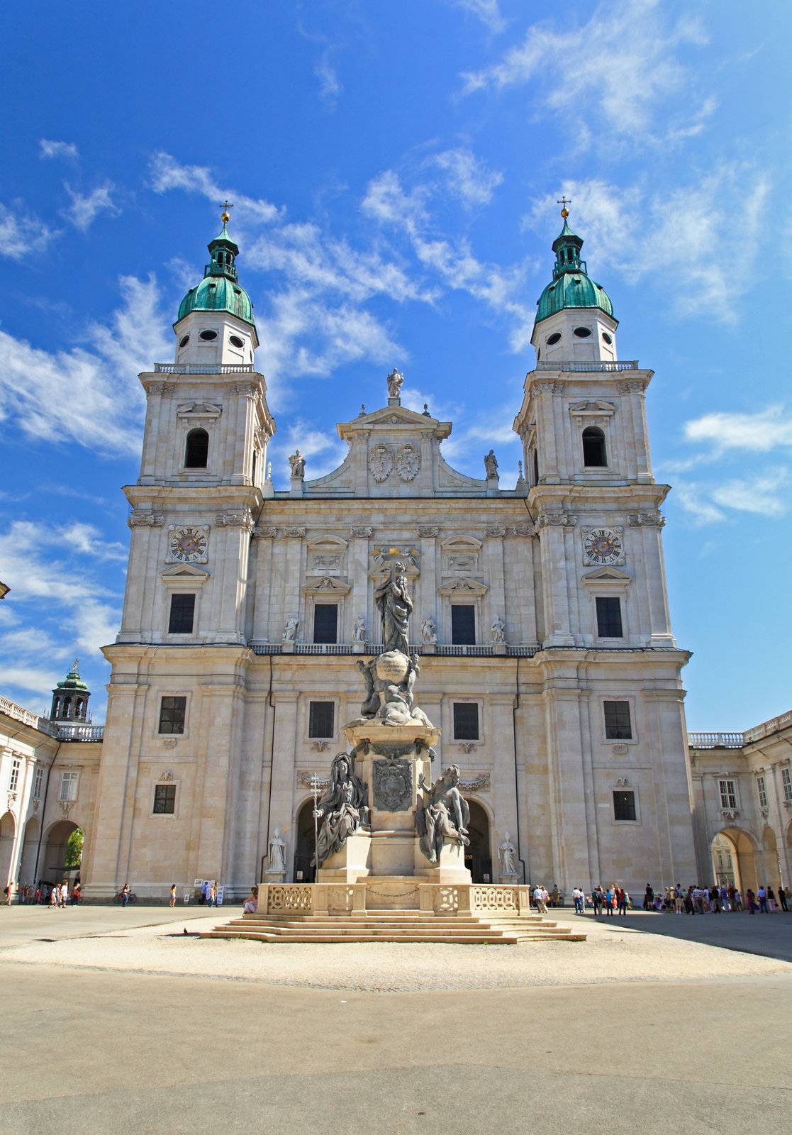 The Dome Cathedral in City Center of Salzburg, Austria