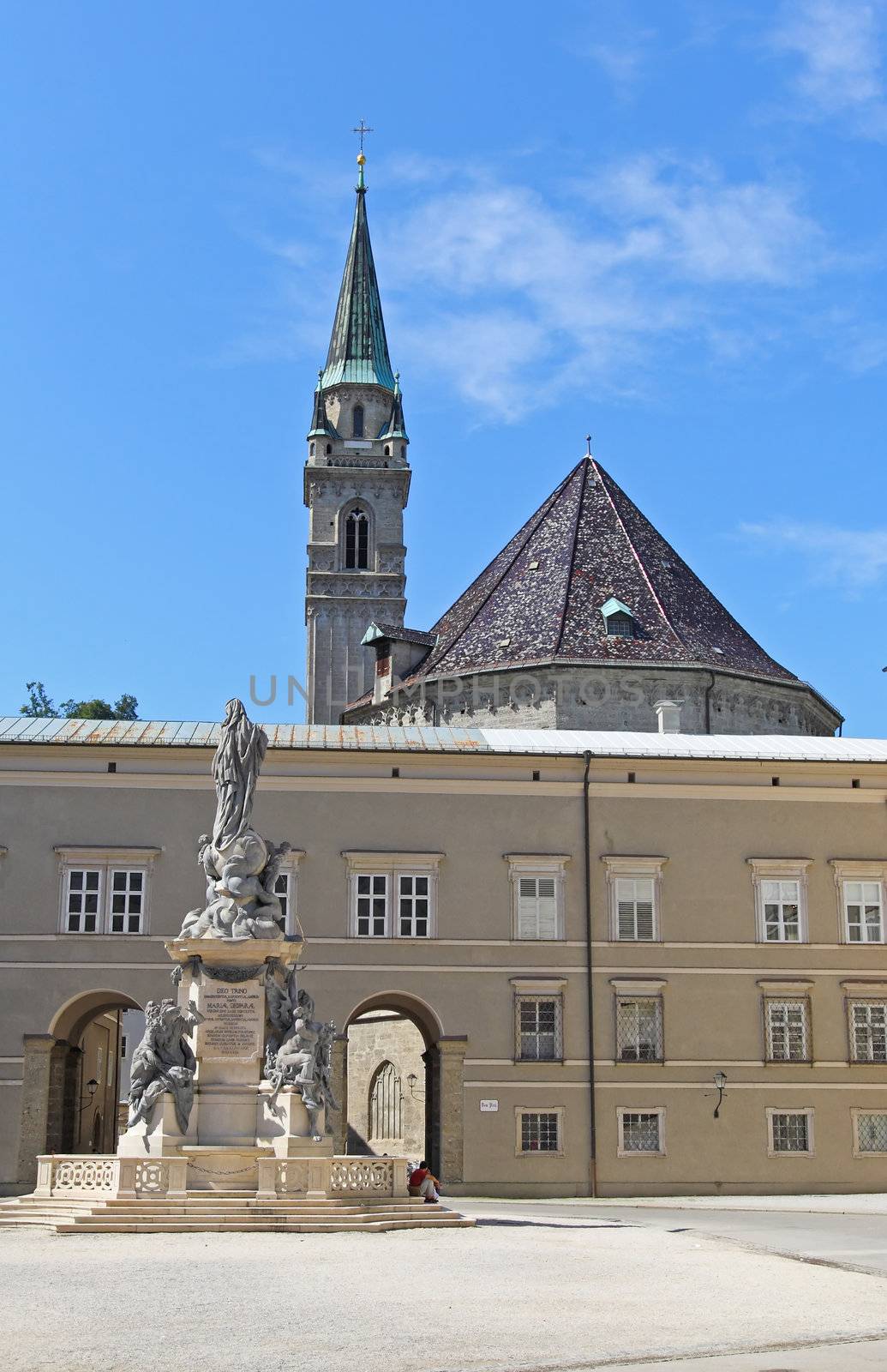 The Dome Cathedral in City Center of Salzburg, Austria