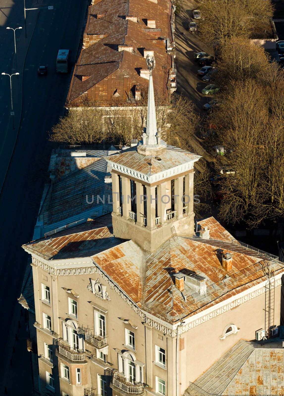 Old office building in Tallinn Estonia as an example of soviet era architecture and design built in 1954