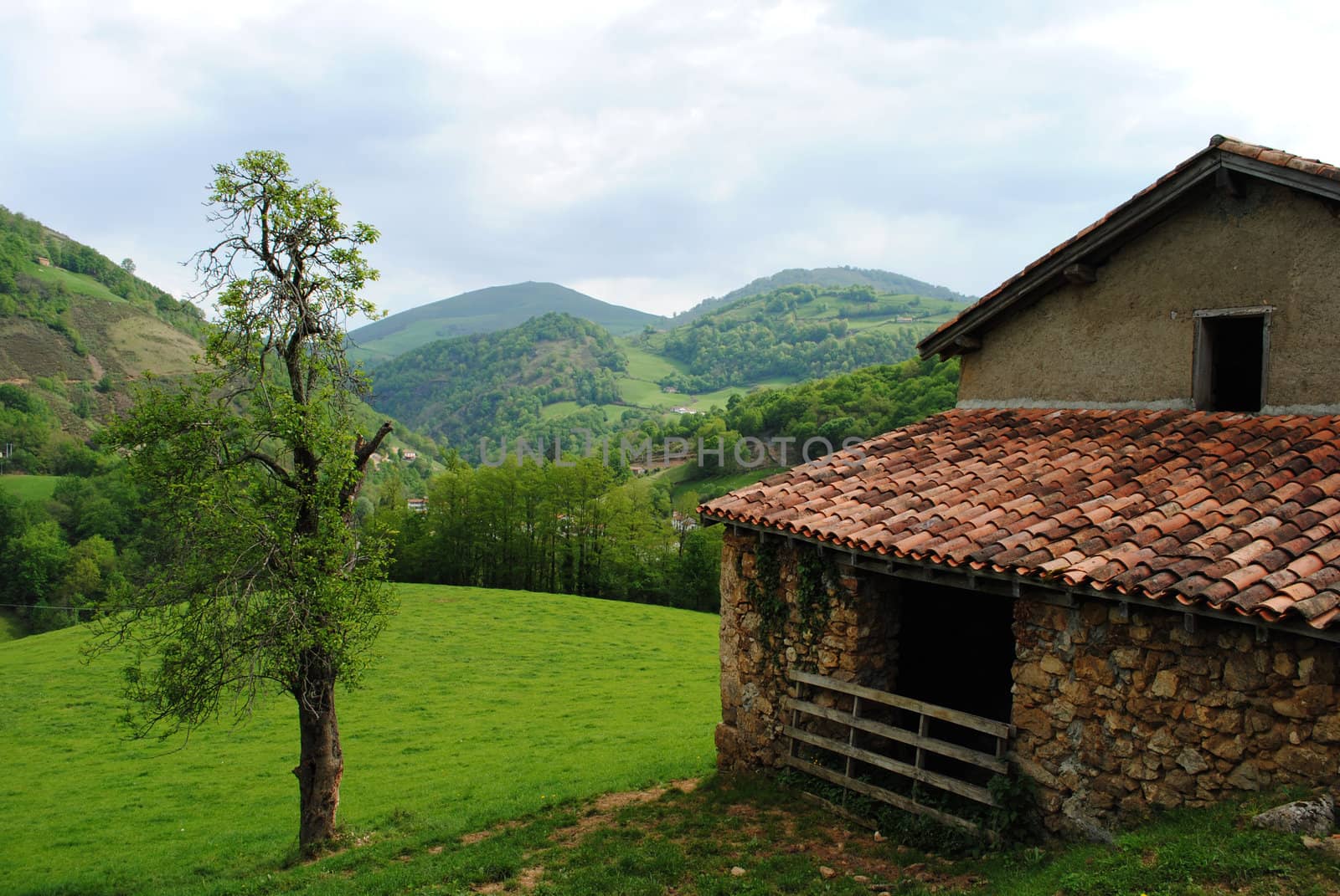 Scenery from Garazi, french Basque Country.