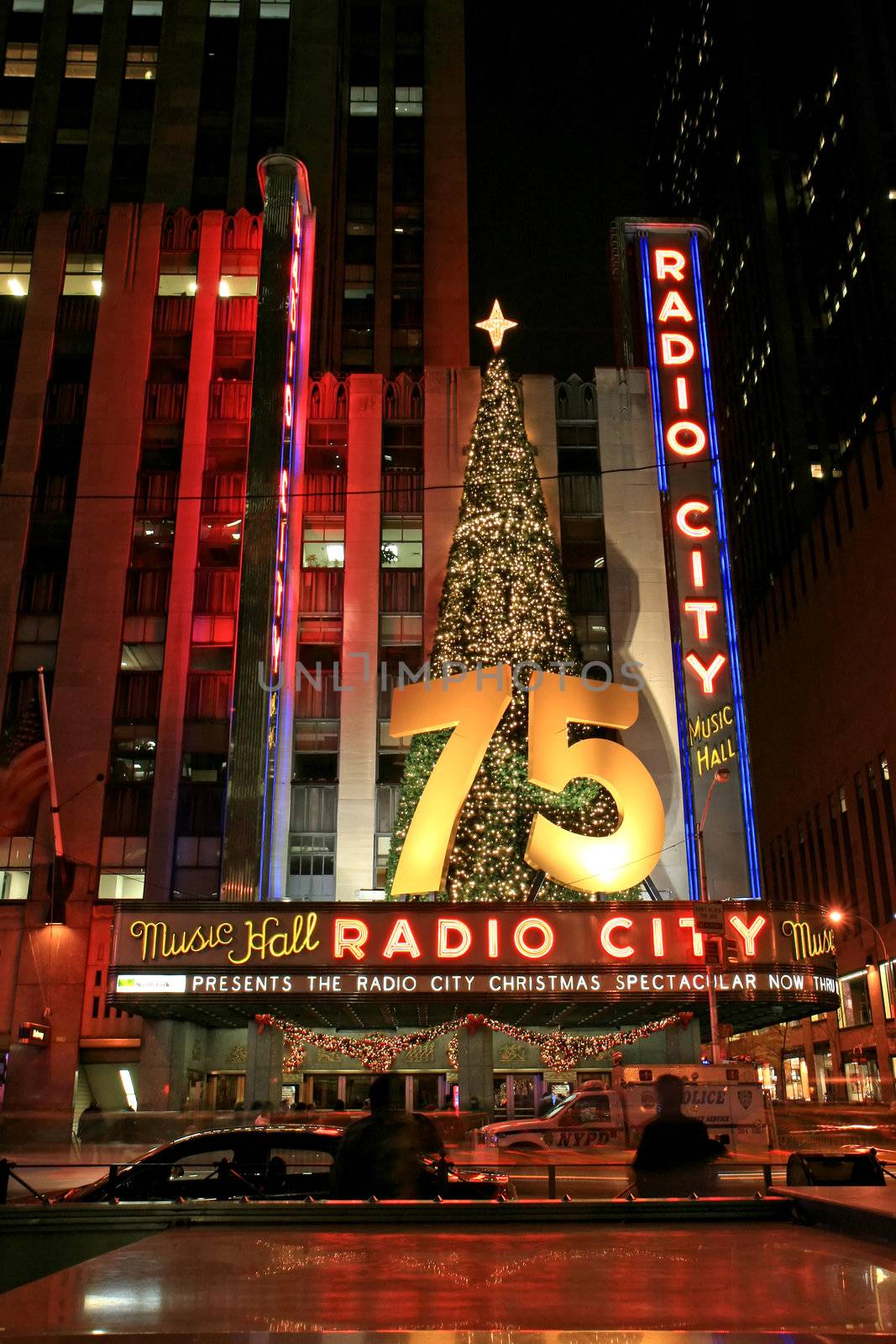The famous Radio City Music Hall in Midtown Manhattan NYC 