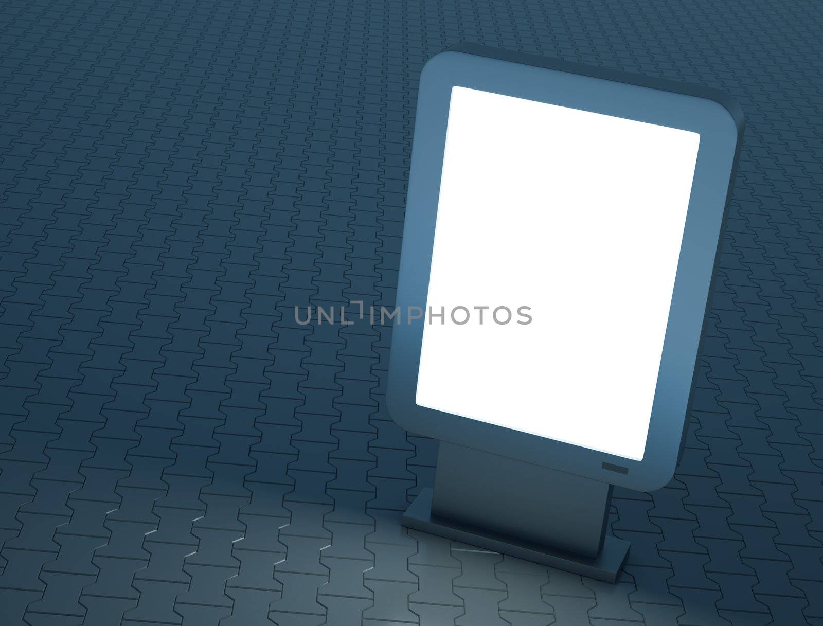 Blank outdoor citylight banner. 3D render