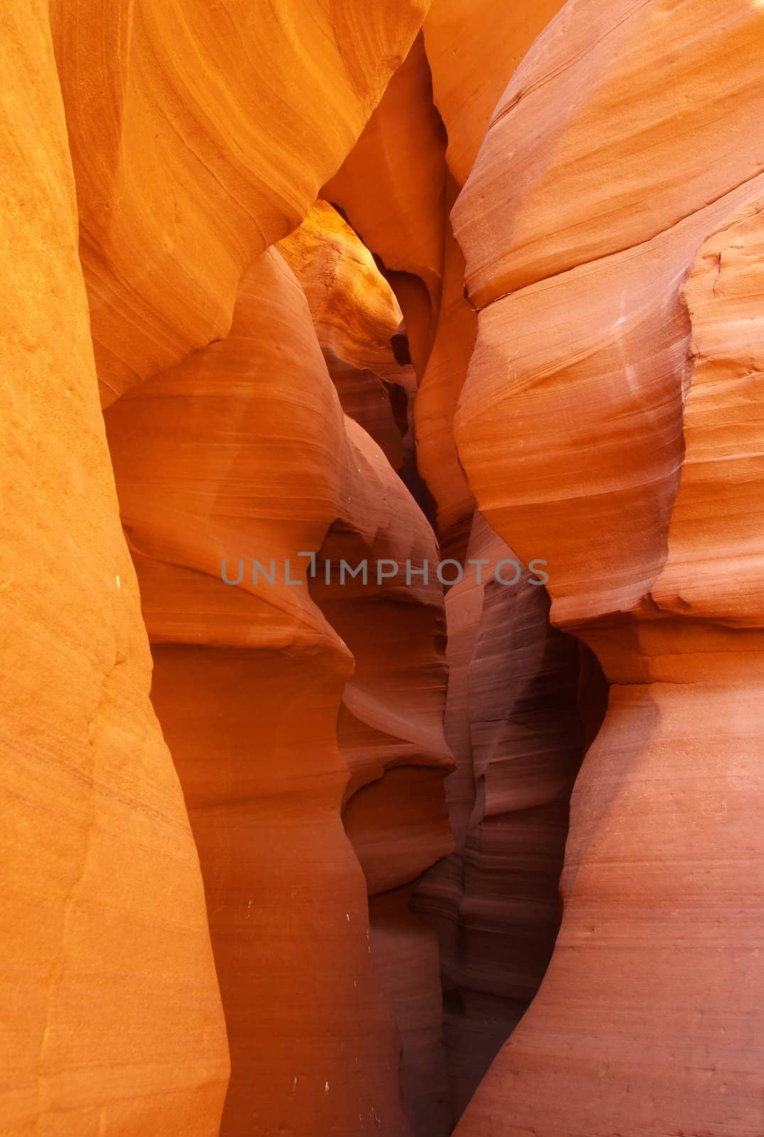 The upper Antelope Slot Canyon near Page  in  Arizona USA