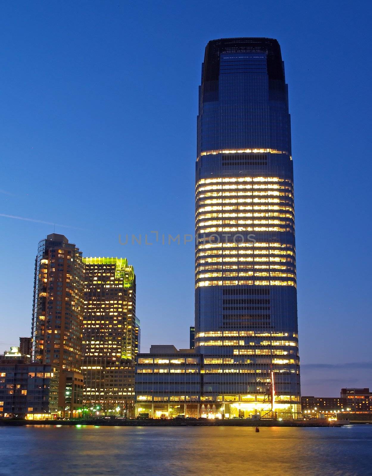 High-rise Office Building cross Hudson River in New Jersey