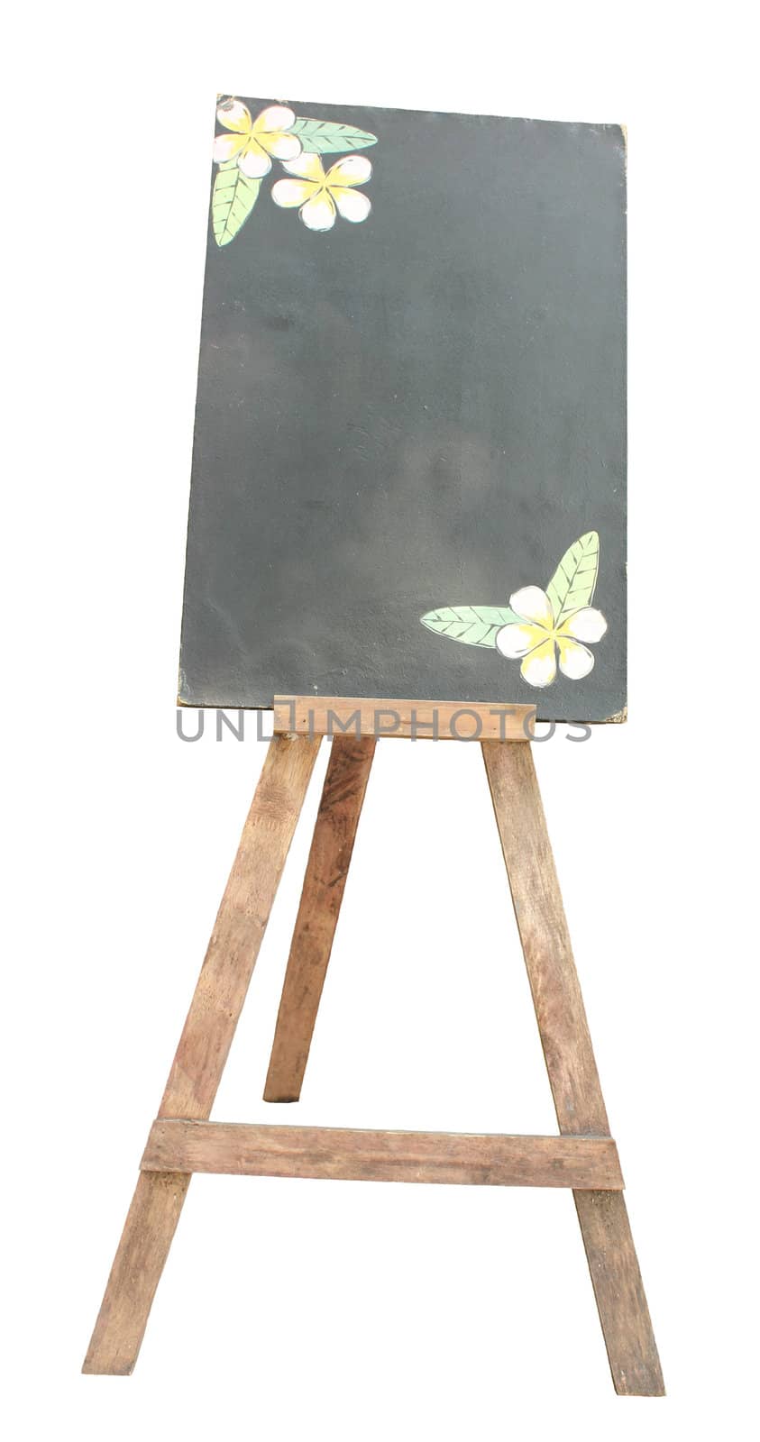 A wood blackboard isolated on white background