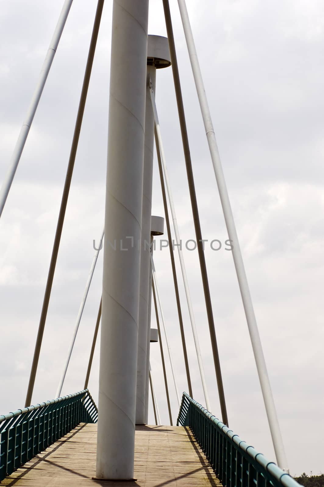 Modern pedestrian bridge detail