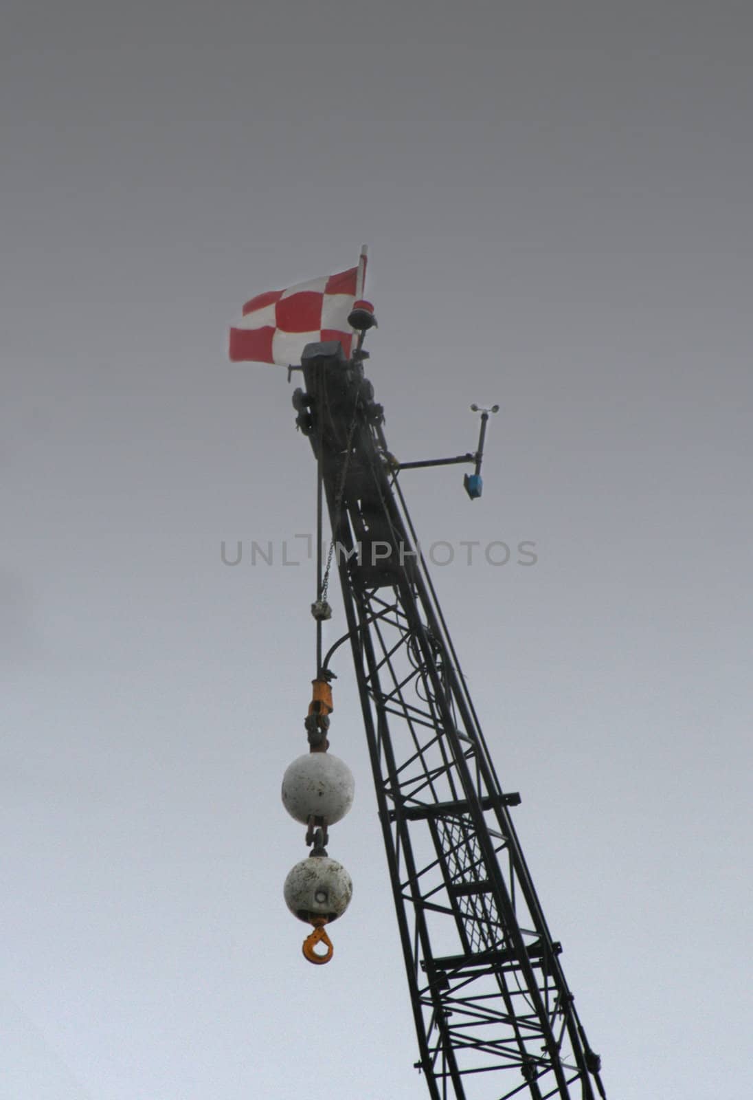 Construction Crane with Wrecking Balls v1