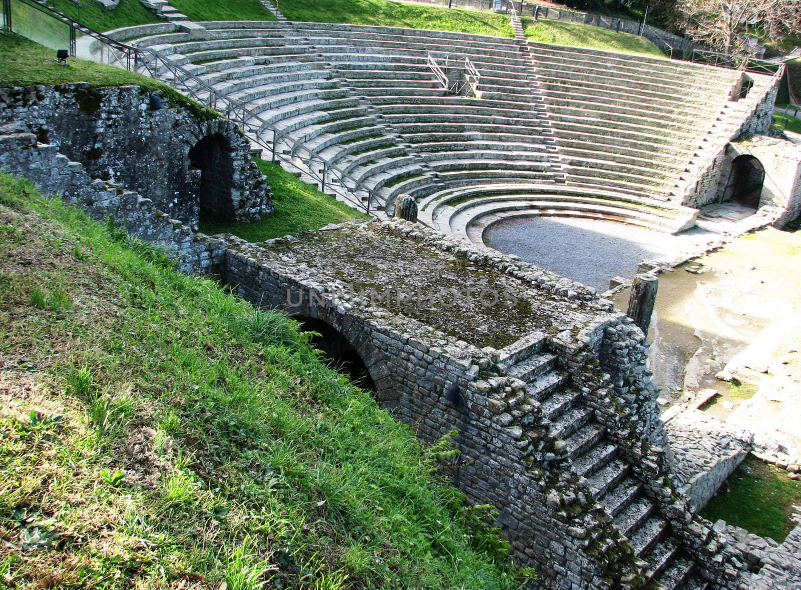 An ancient Roman amphitheater in Fiesole, Italy.