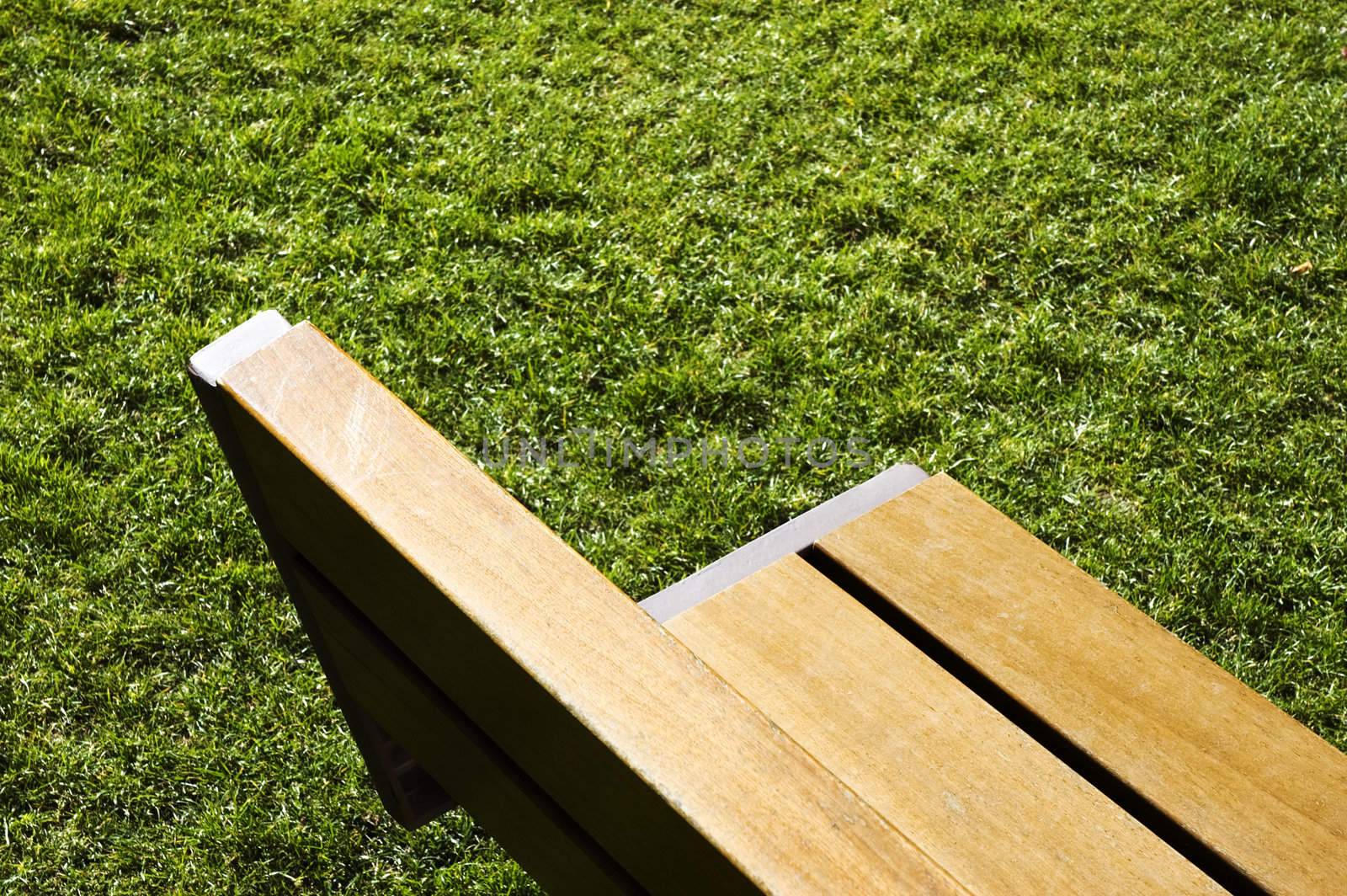 Modern garden bench detail