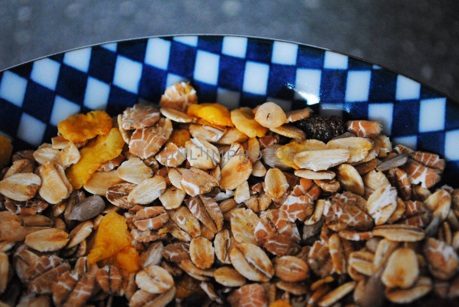 A bowl of cereal.