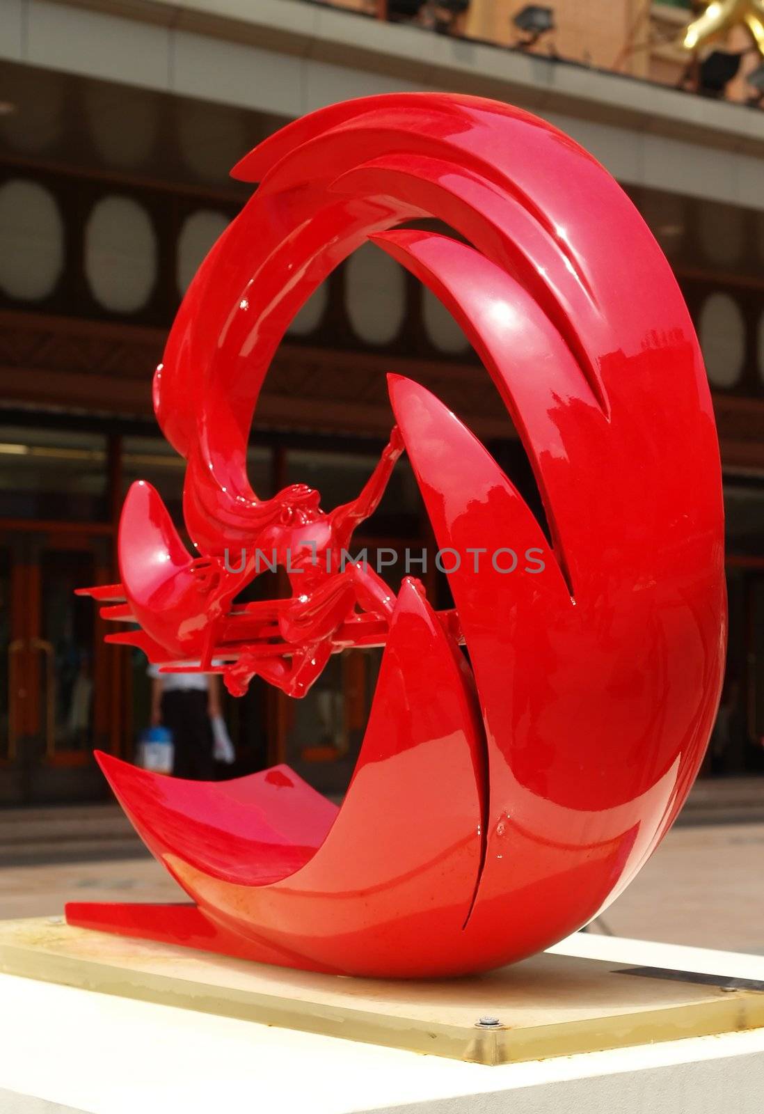 2008 Beijing summer Olympic game national artistic city sculpture competition finalists displayed for public voting in the major shopping district �Wanf-Fu-Jing� in Beijing July 2006. The winning sculptures will be built at different Olympic sites/parks around city.