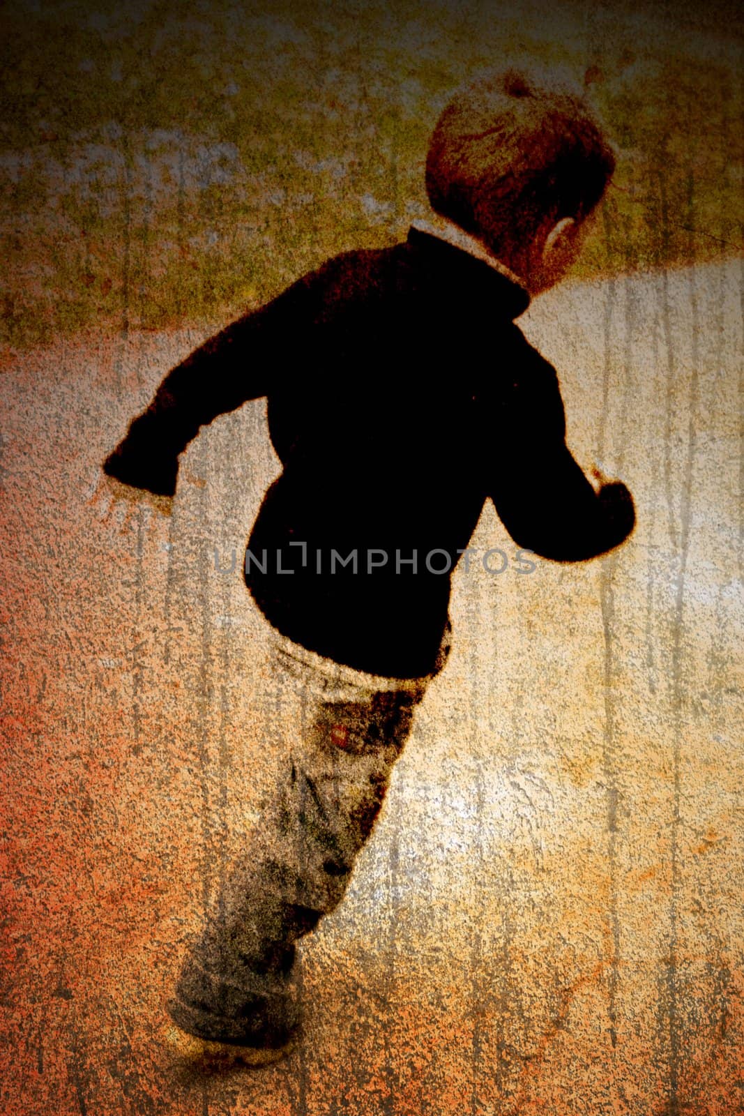Child on a road