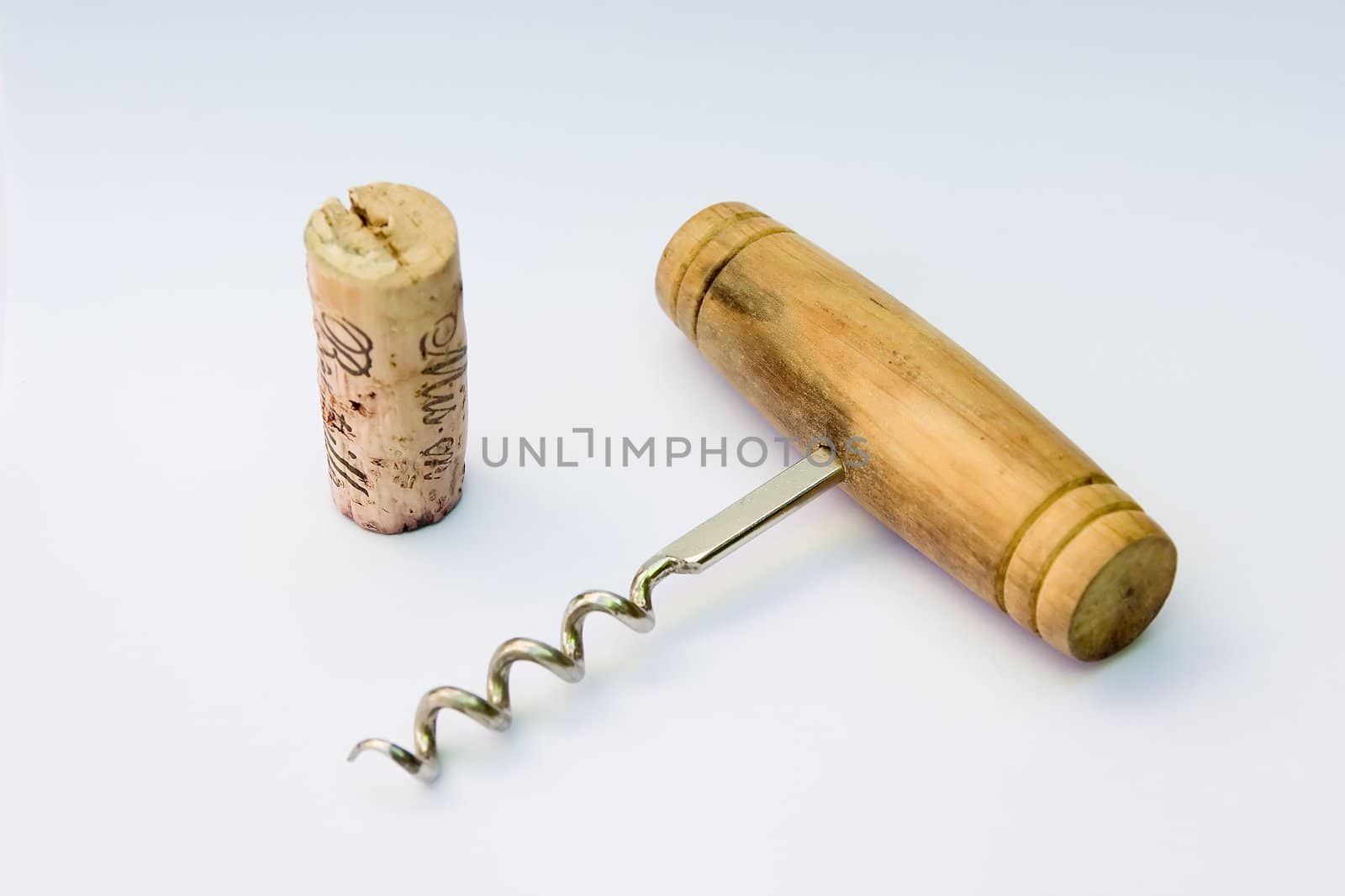 corkscrew isolated on white background