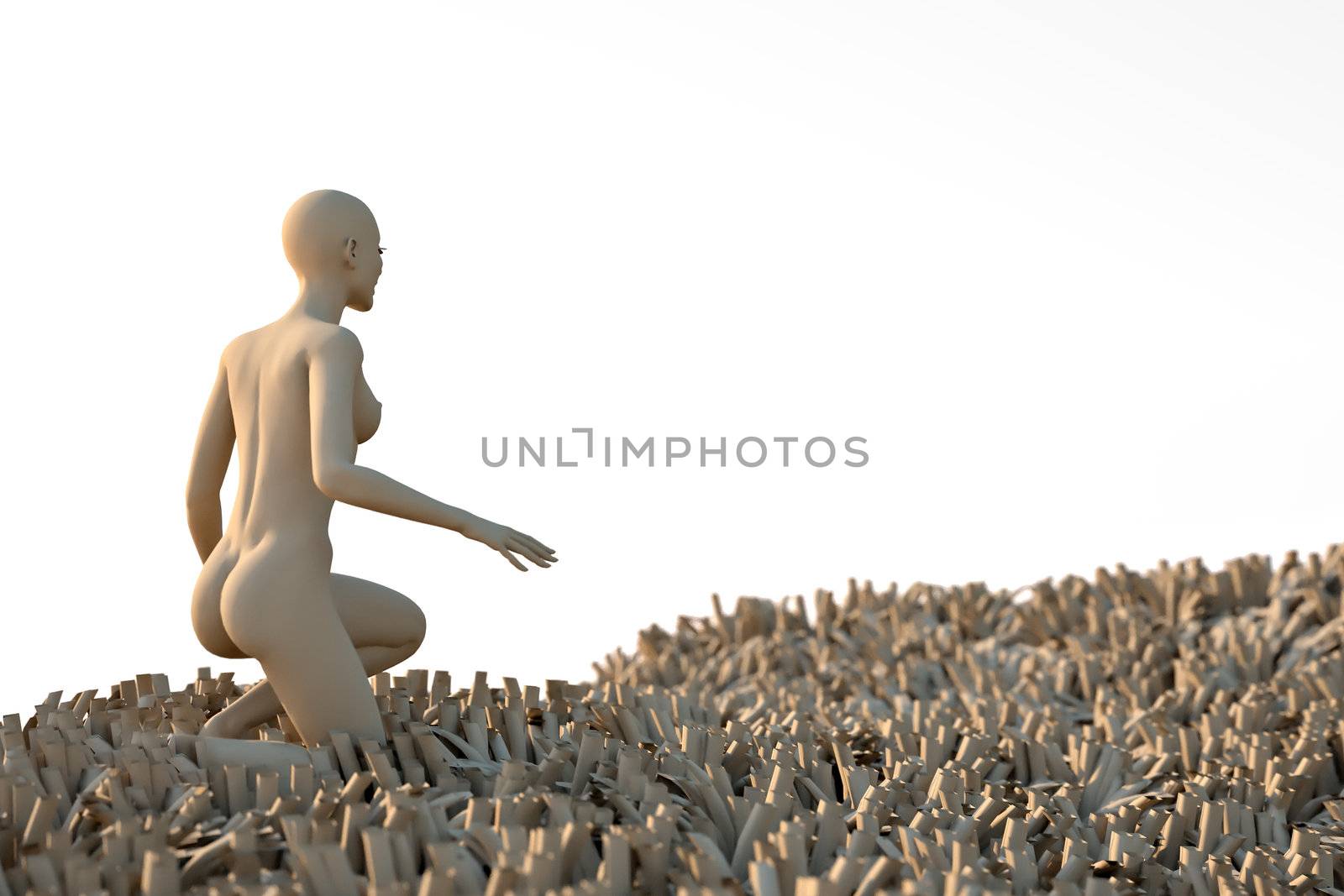 Woman on a dune by chrisroll