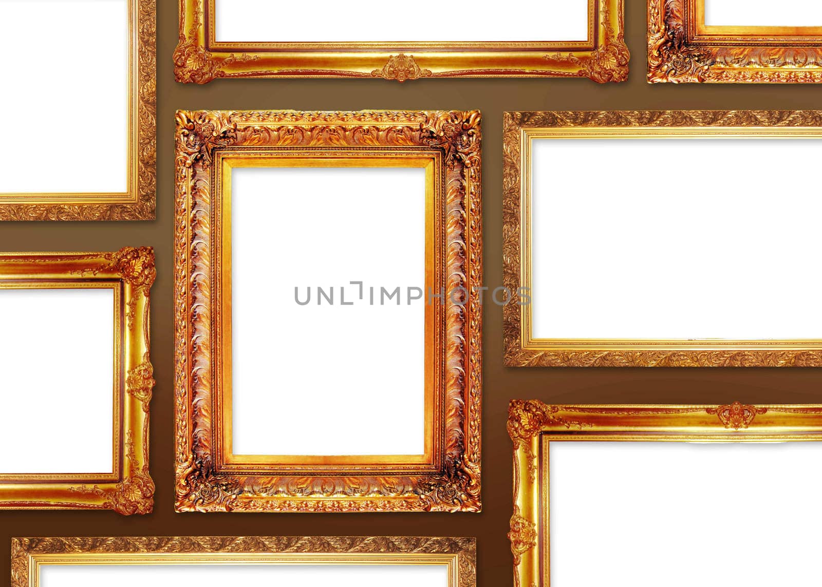 golden frames in antique style for your pictures