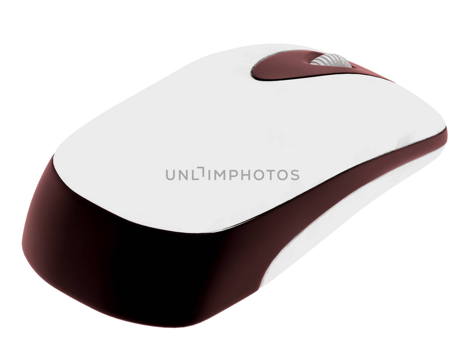 3d computer mouse isolated on a white background