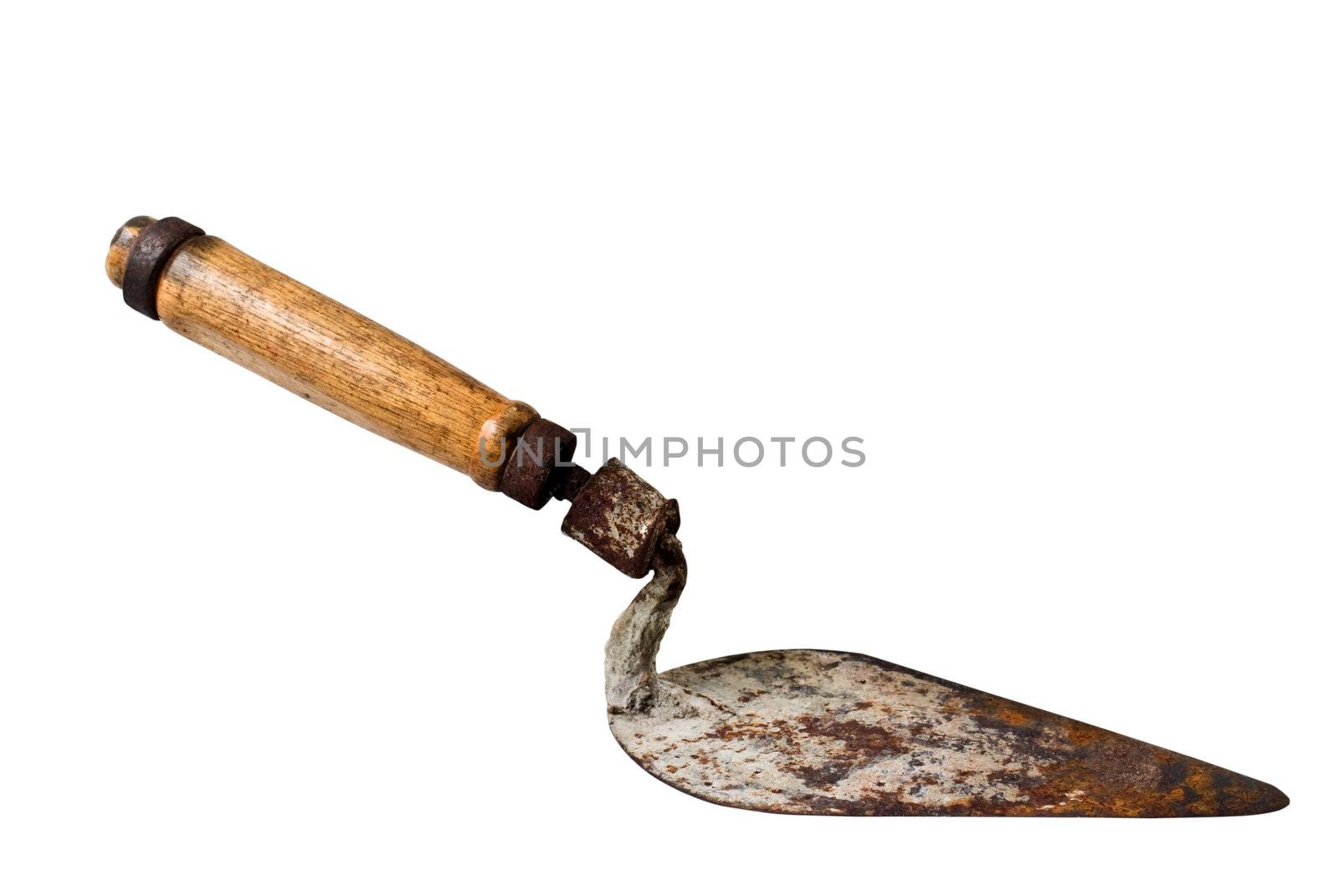 Old trowel Isolated