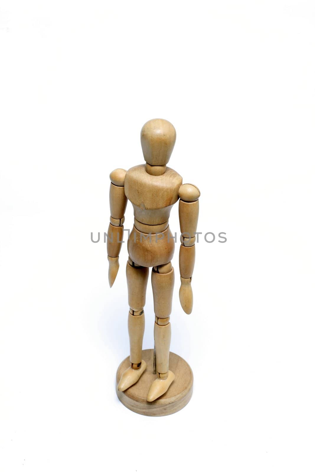 Wooden model isolated by pixbox77