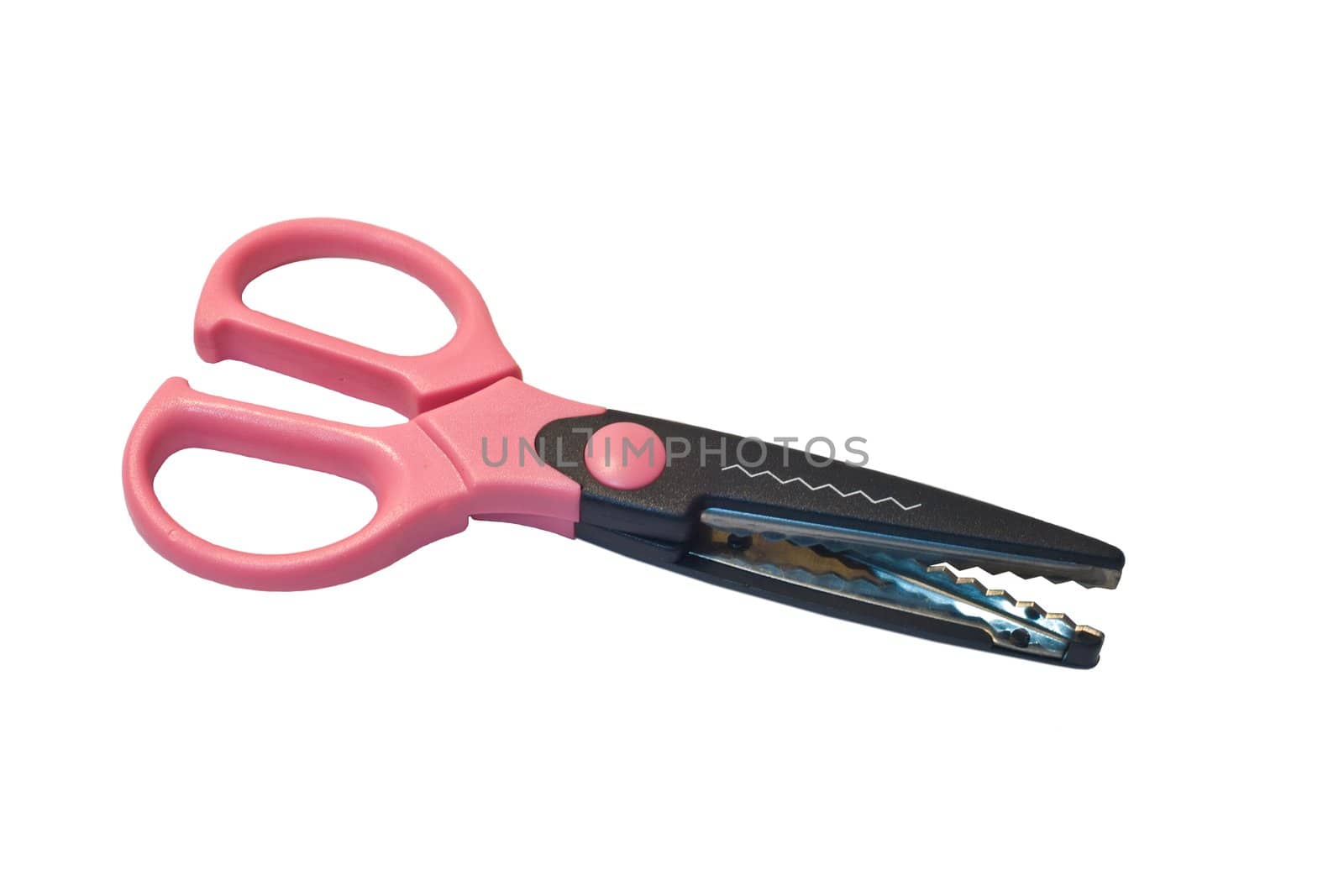 Zigzag scissors, Isolated by pixbox77