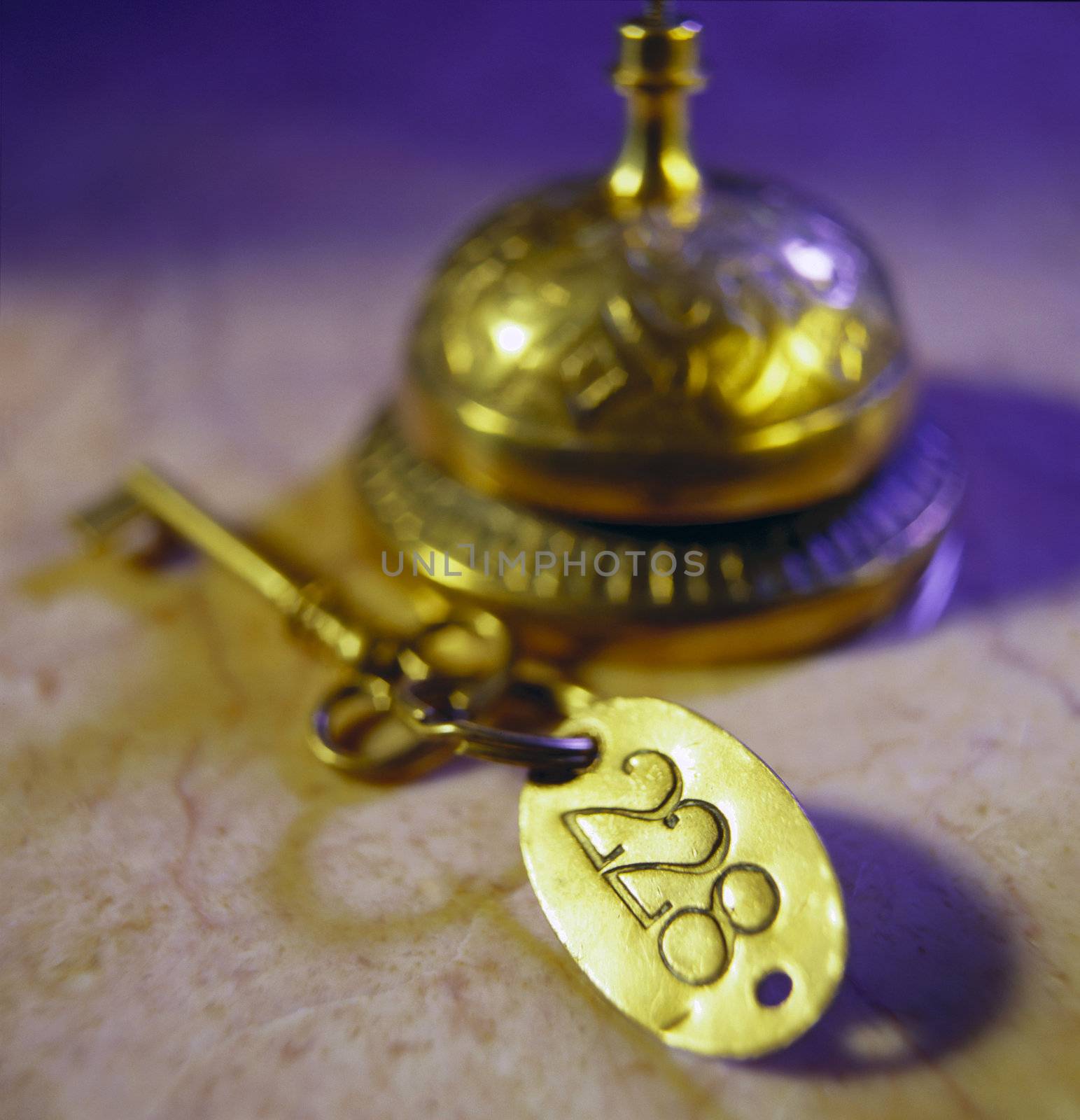 Front Desk Bell and Room Key