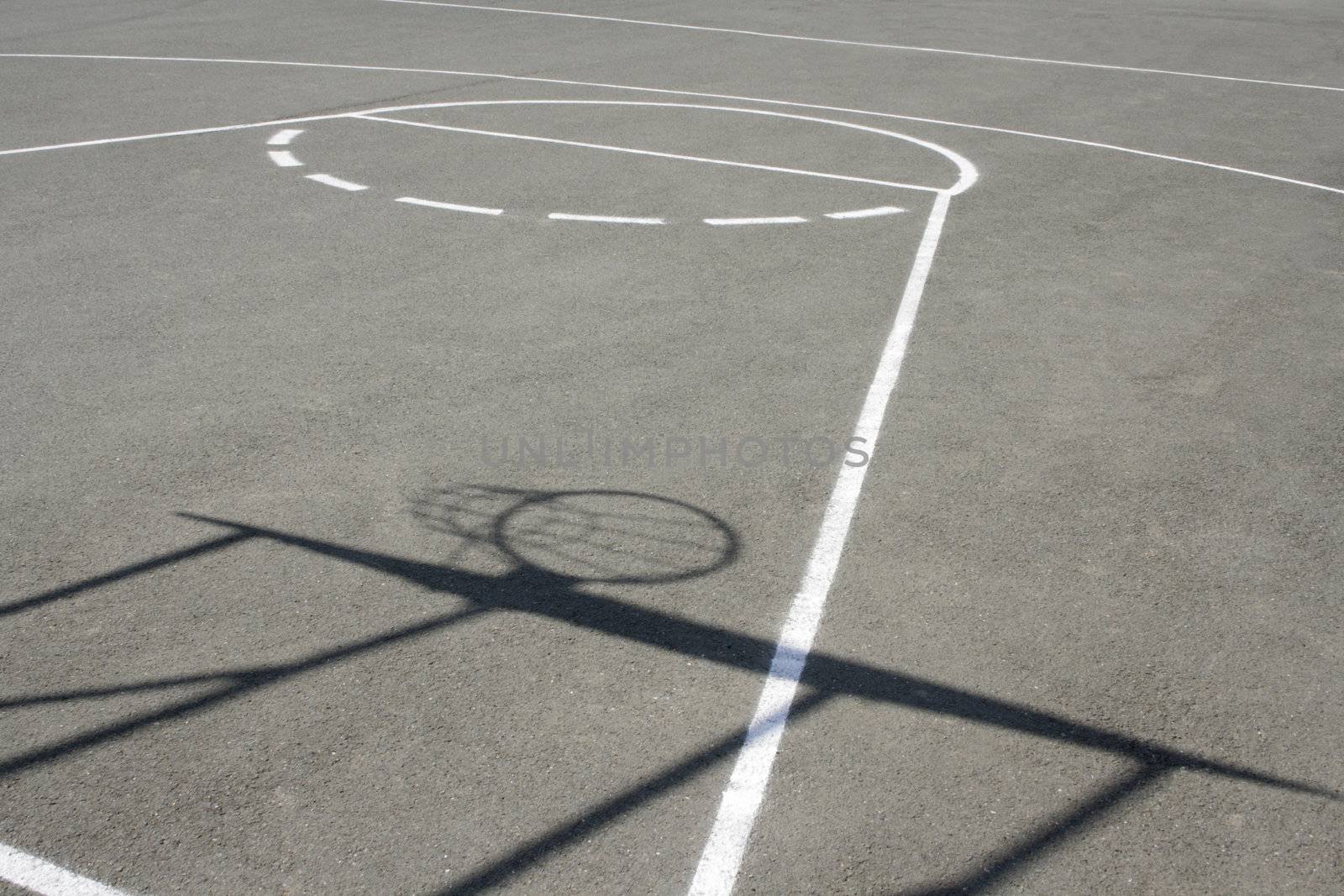 Basketball field on a playground - outdoor shot